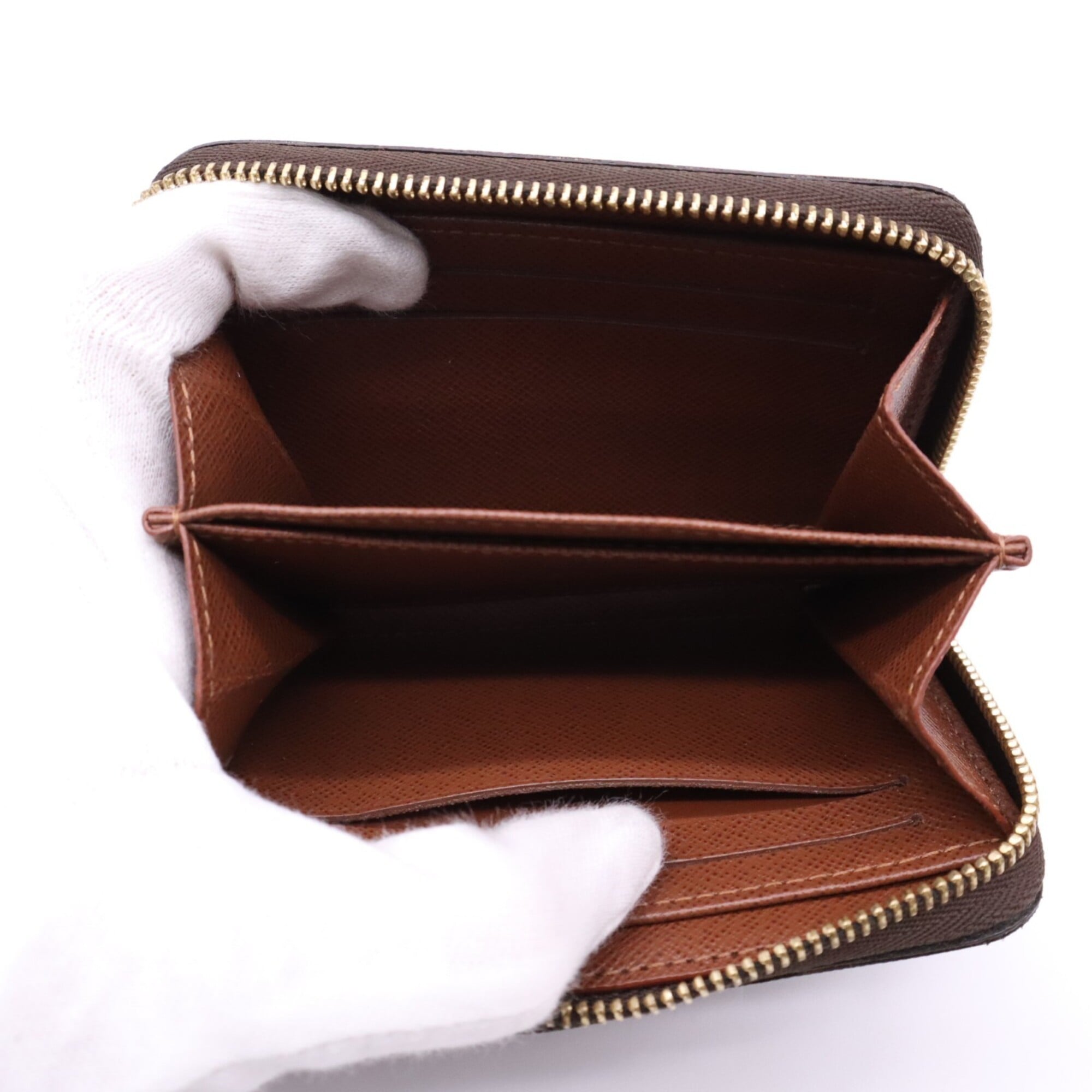 Louis Vuitton Monogram Beige Brown Monogram Monogram Leather Coin Purse/Coin Case (Pre-Owned)