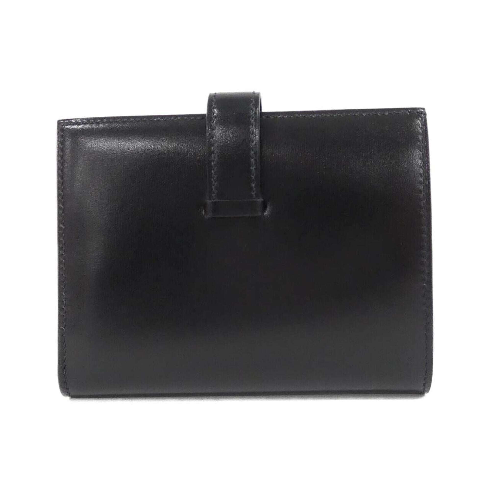 Hermes Black Box Calf Leather Wallet (Bi-Fold) (Pre-Owned)