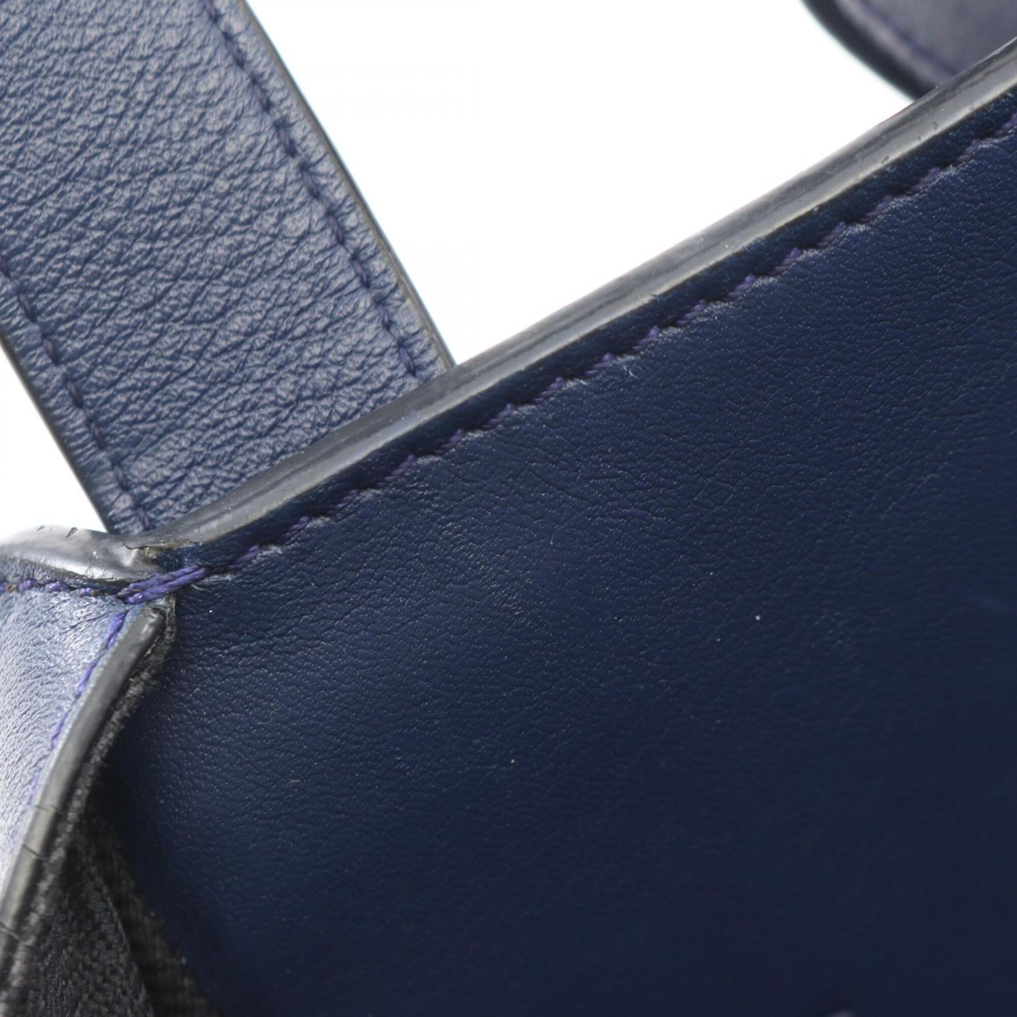 Loewe Navy Leather Handbag (Pre-Owned)