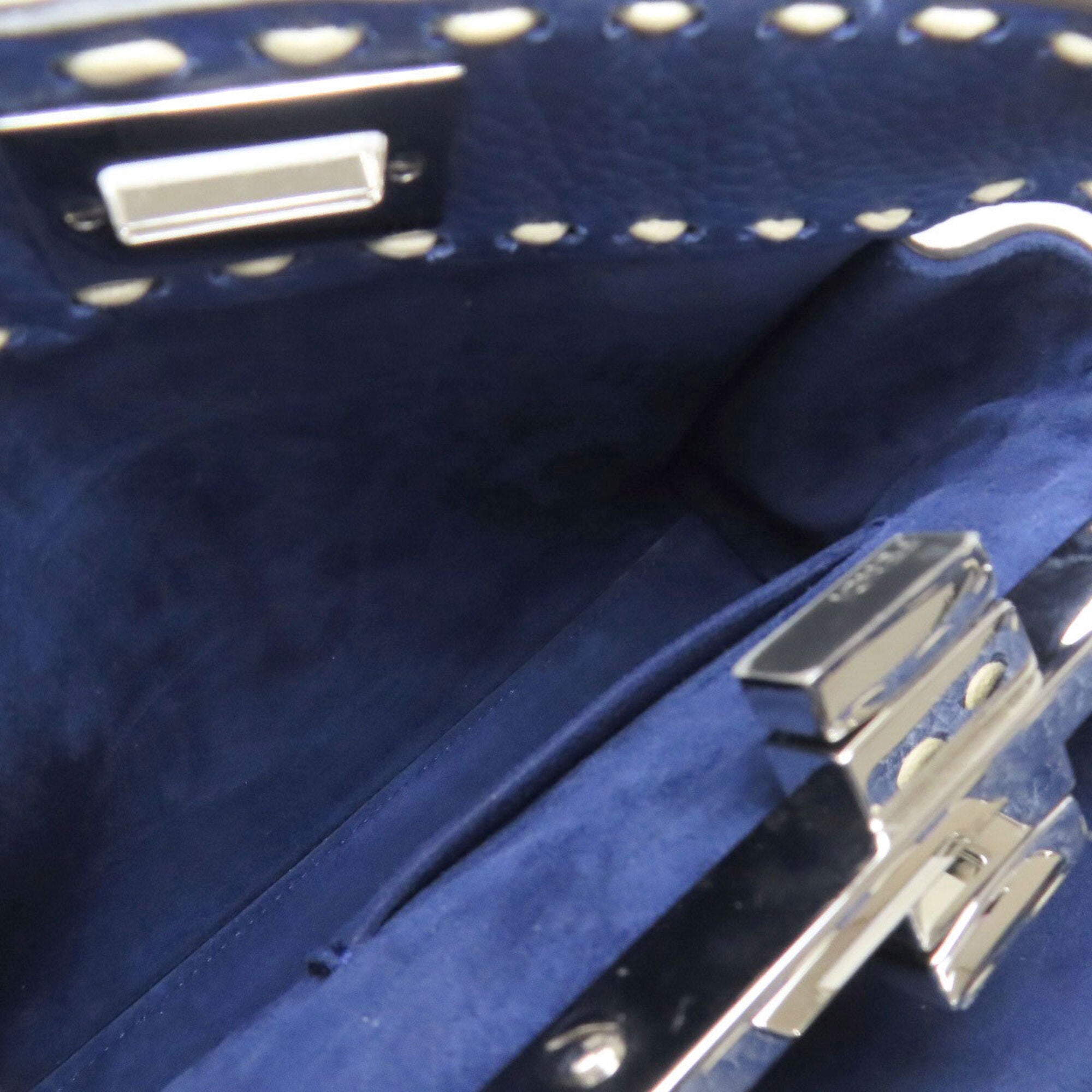 Fendi Blue Leather Handbag (Pre-Owned)