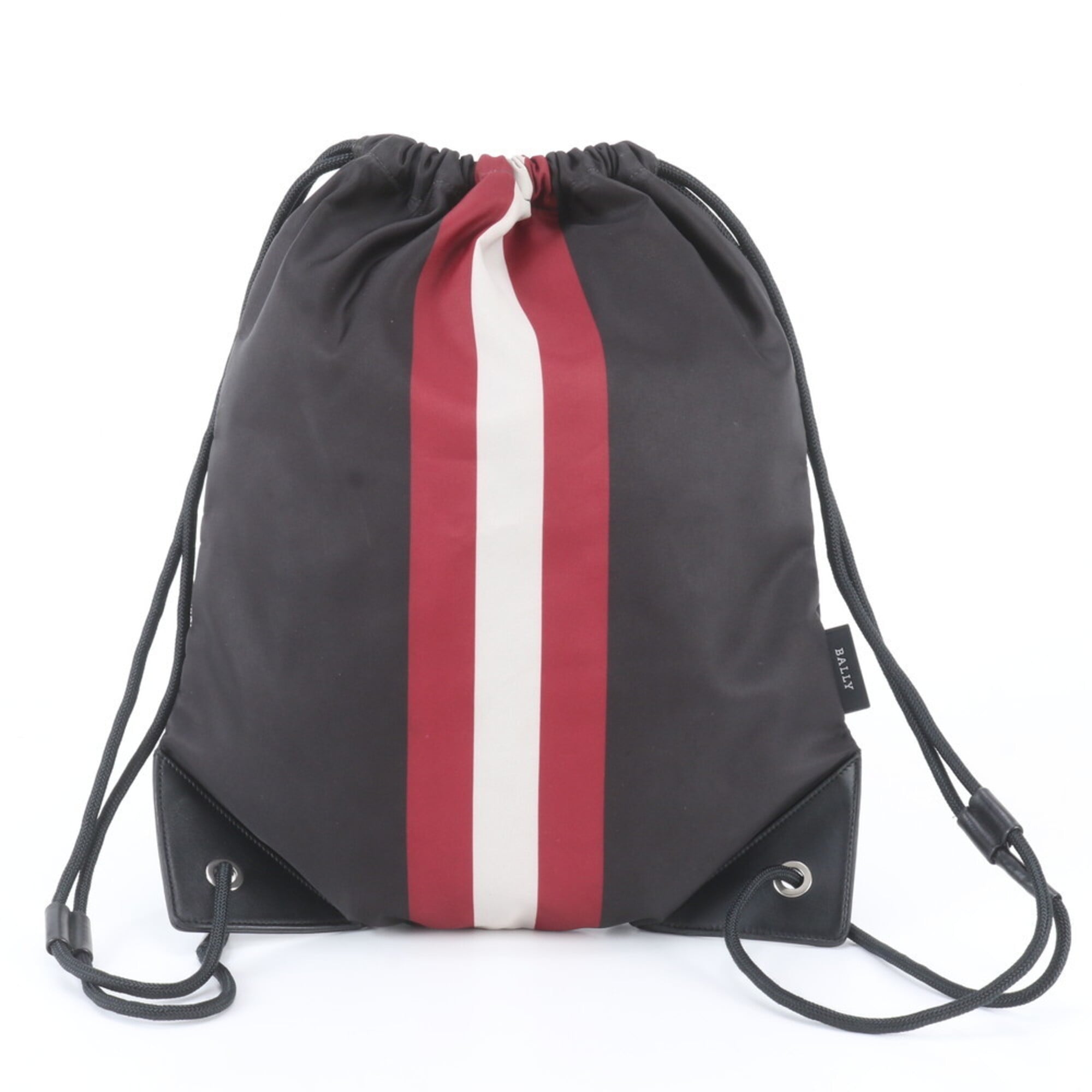 Bally Black Leather Nylon Backpack (Pre-Owned)