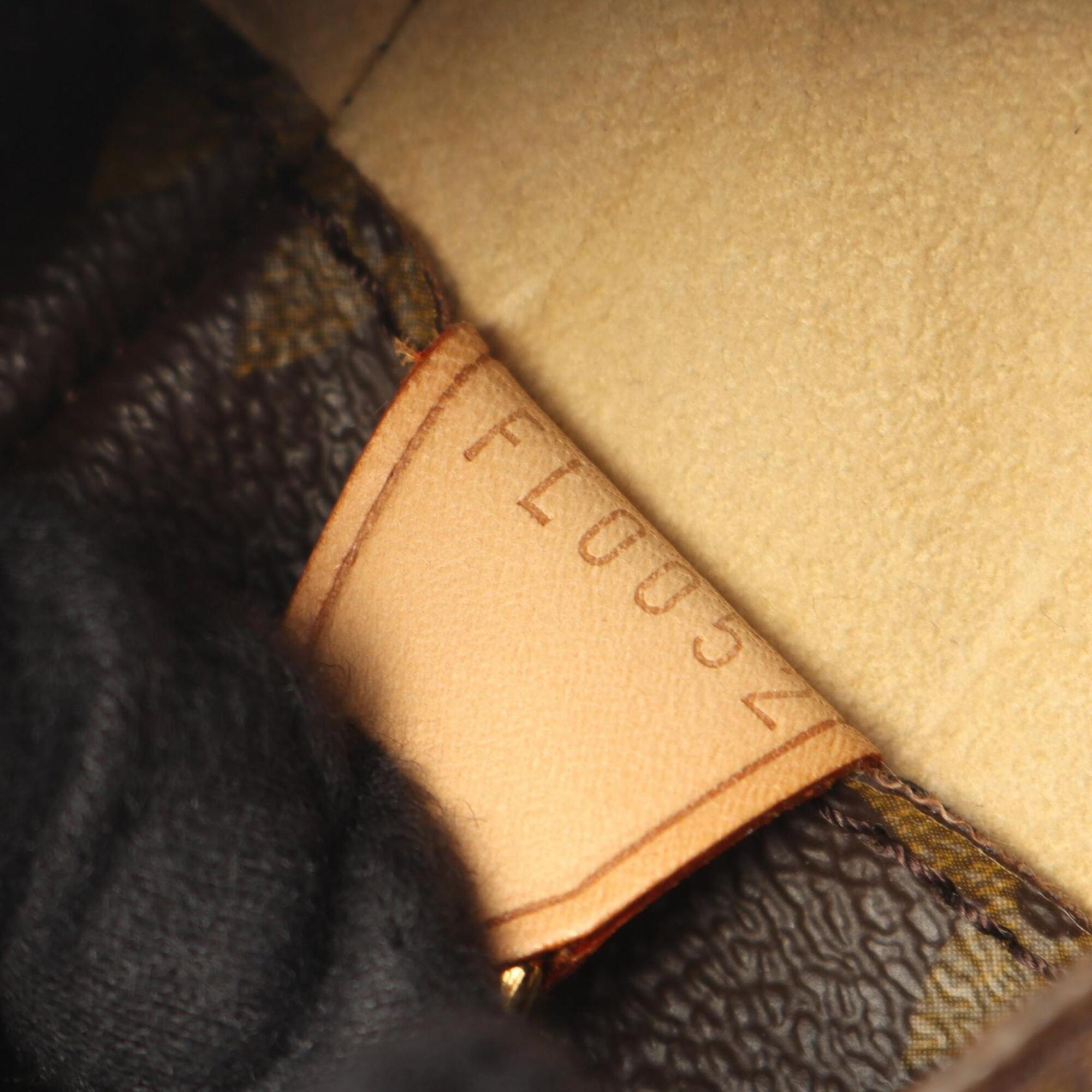 Louis Vuitton Brown Monogram Coated Canvas Leather Handbag Tote Bag (Pre-Owned)