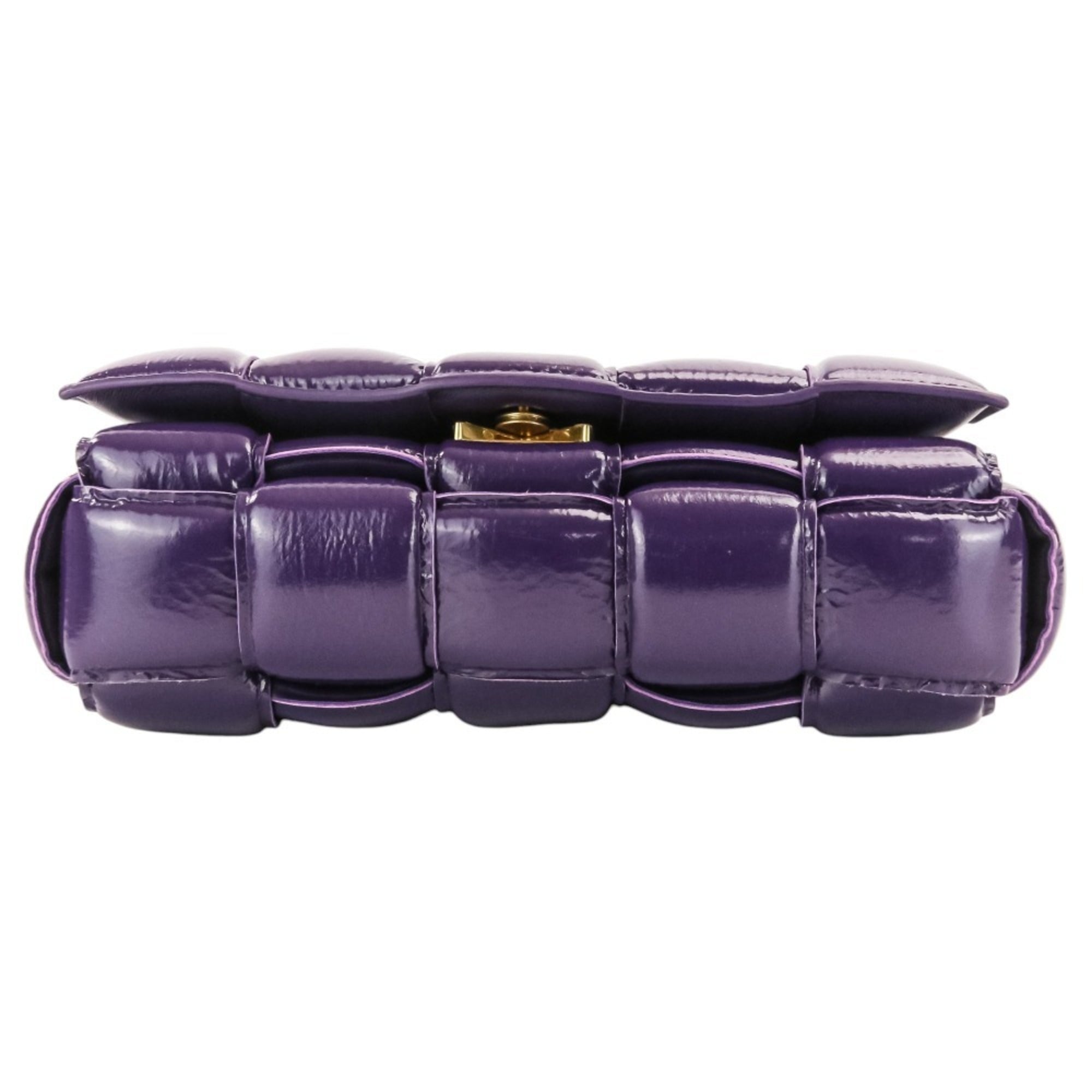 Bottega Veneta Purple Patent Leather Shoulder Bag (Pre-Owned)