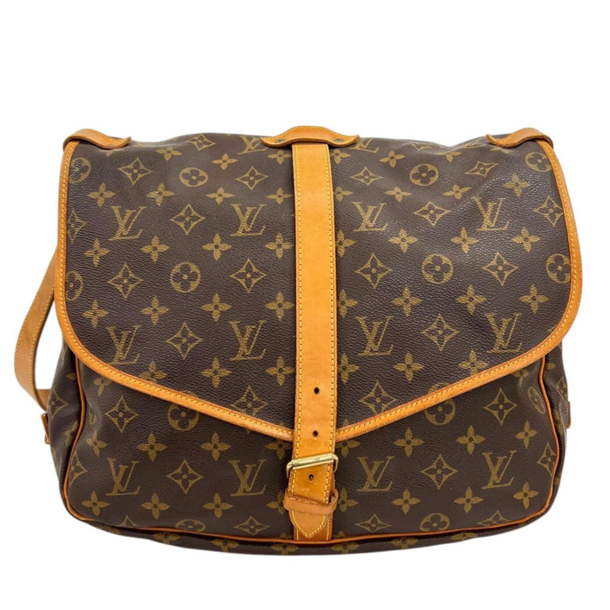 Louis Vuitton Brown Monogram Leather Shoulder Bag (Pre-Owned)