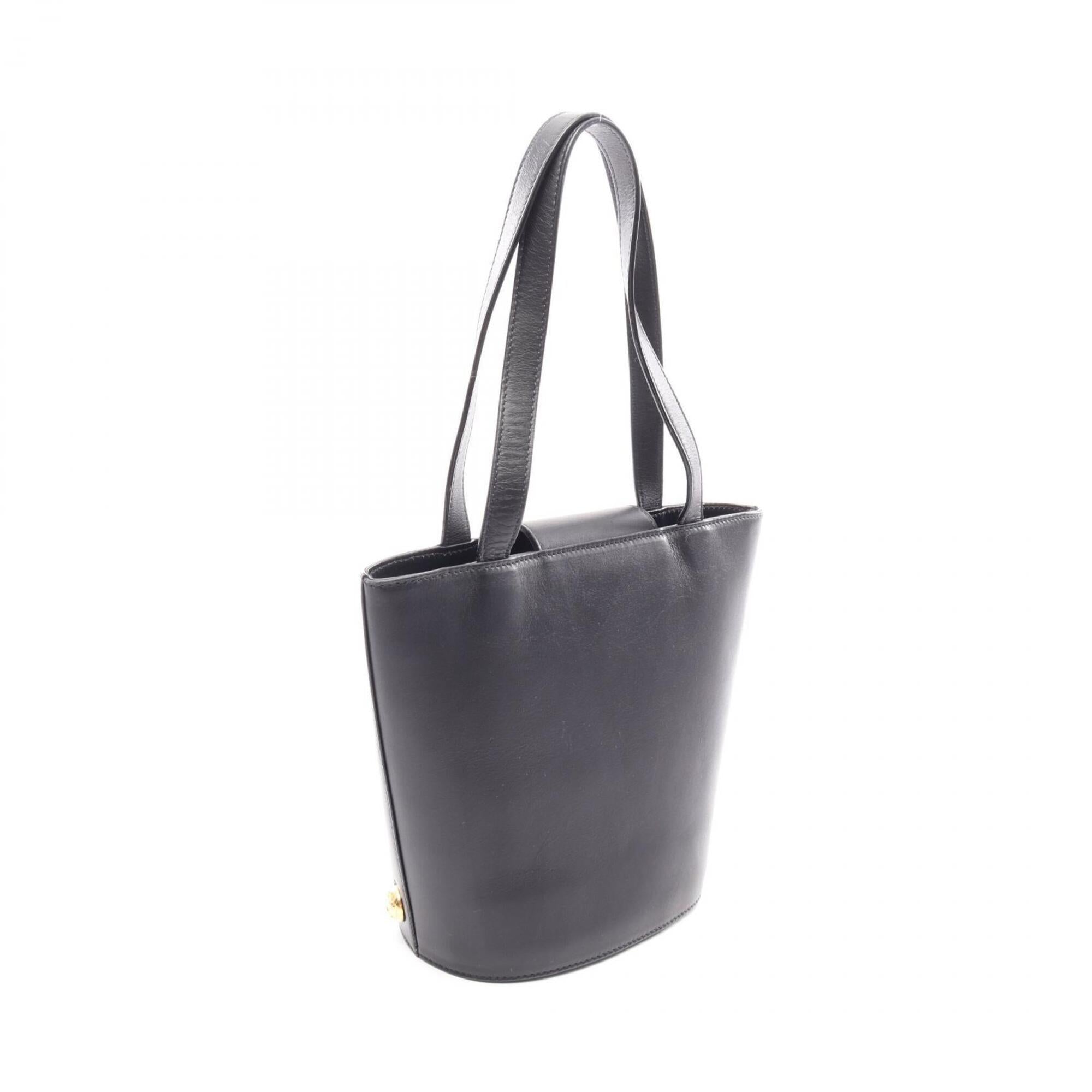 Salvatore Ferragamo Black Leather Handbag (Pre-Owned)