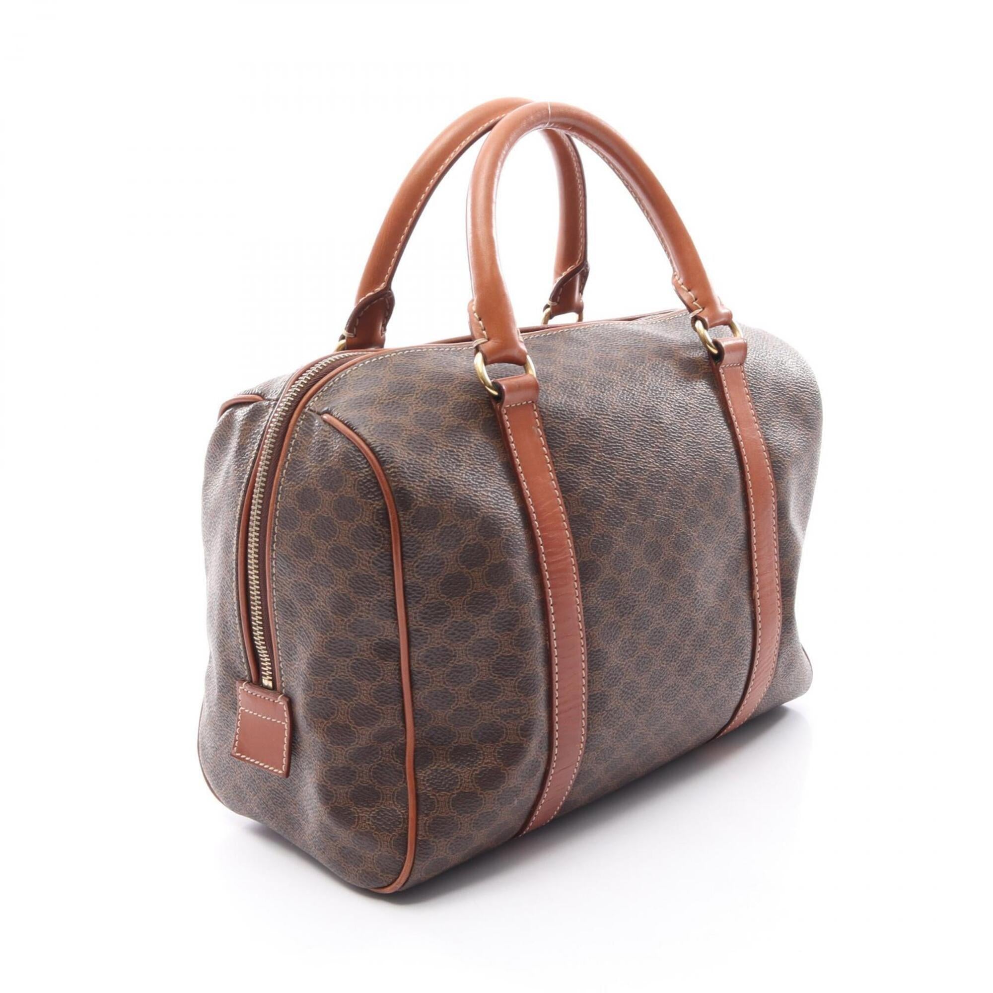 Celine Brown Coated Canvas Leather Handbag (Pre-Owned)