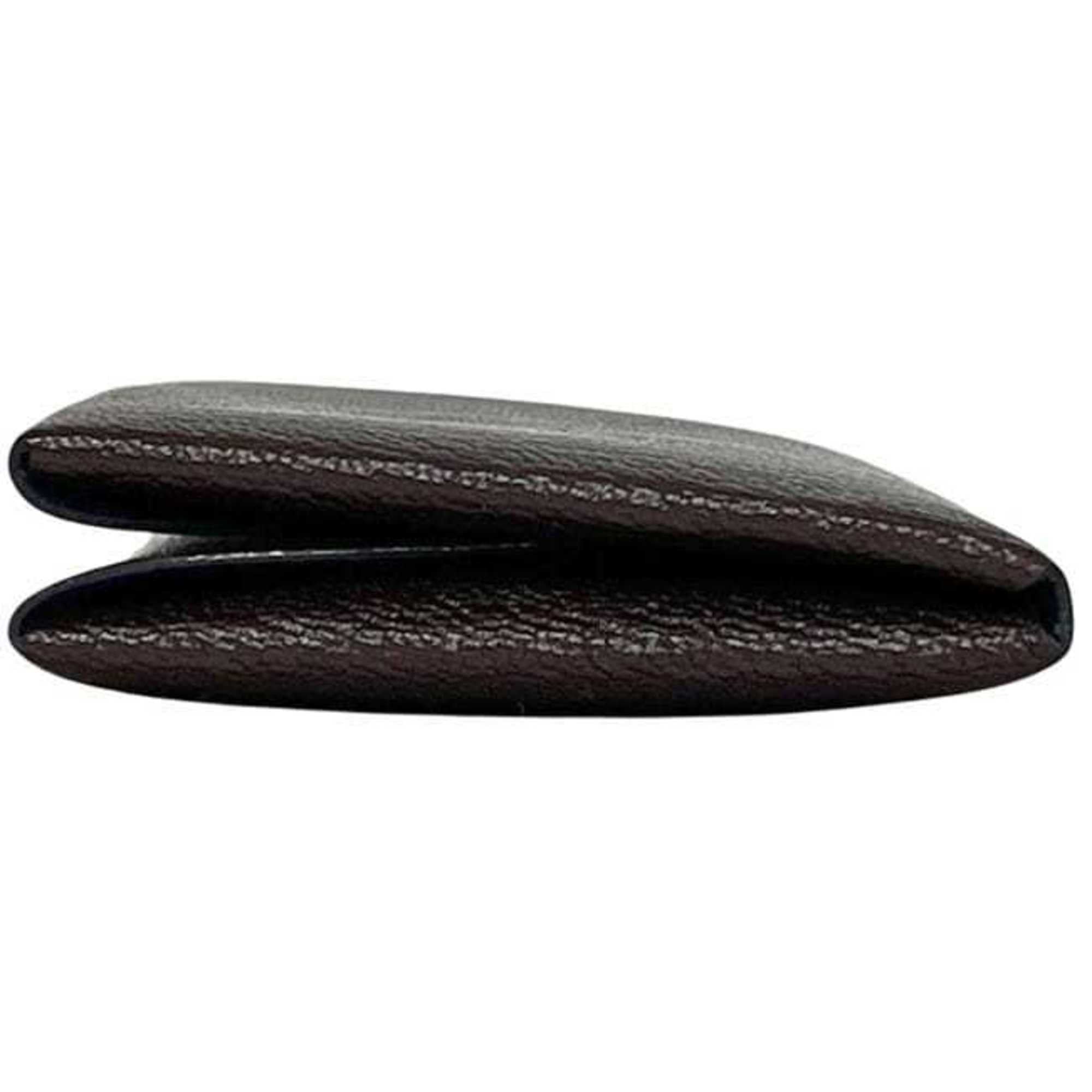 Hermes Blue Brown Leather Wallet (Bi-Fold) (Pre-Owned)