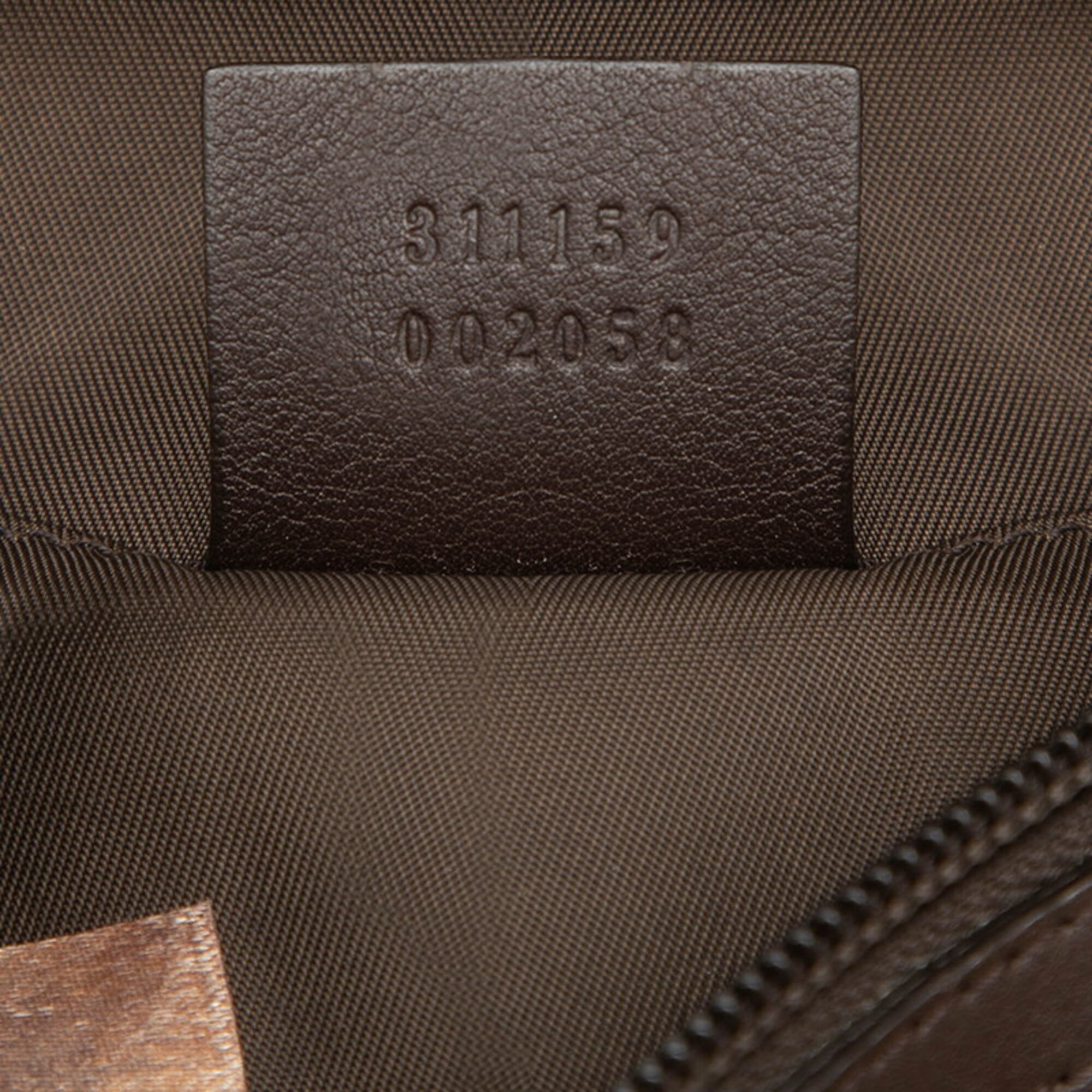 Gucci Brown Canvas Leather Fanny Pack (Pre-Owned)