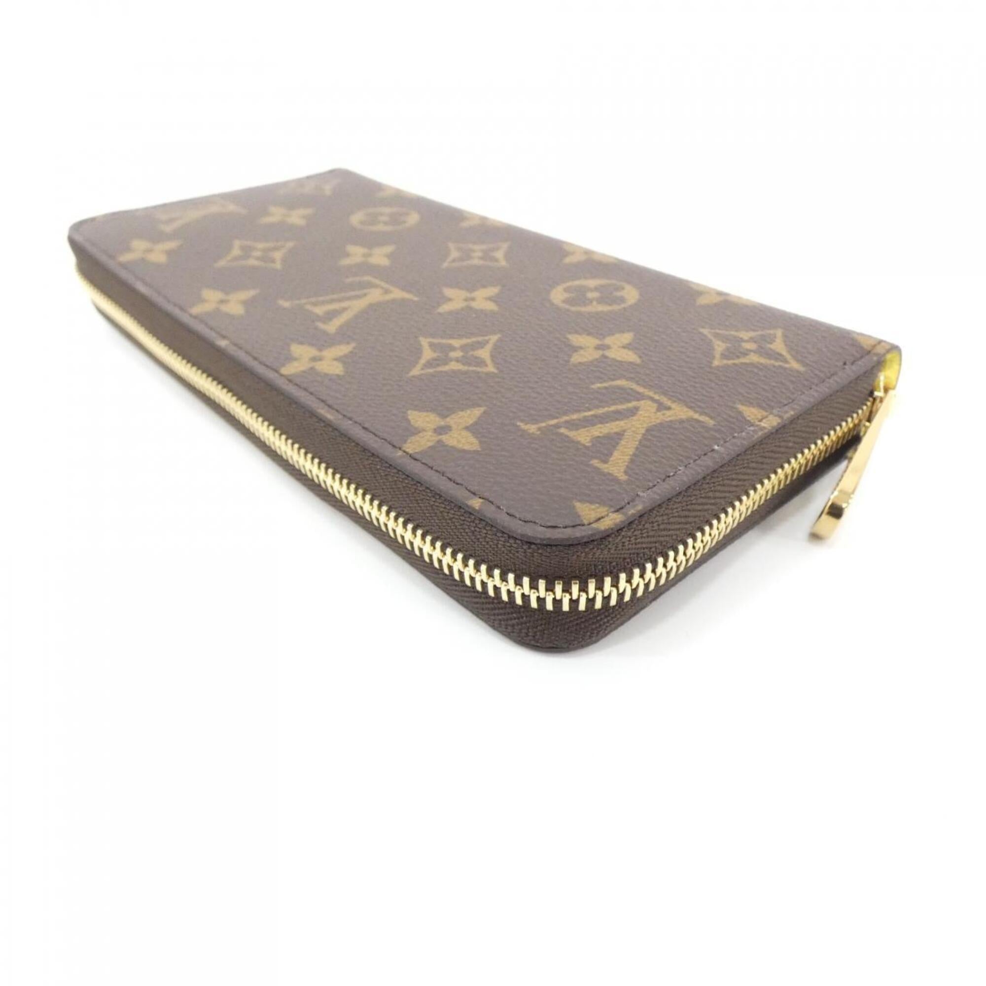 Louis Vuitton Marron Coated Canvas Long Wallet (Bi-Fold) (Pre-Owned)