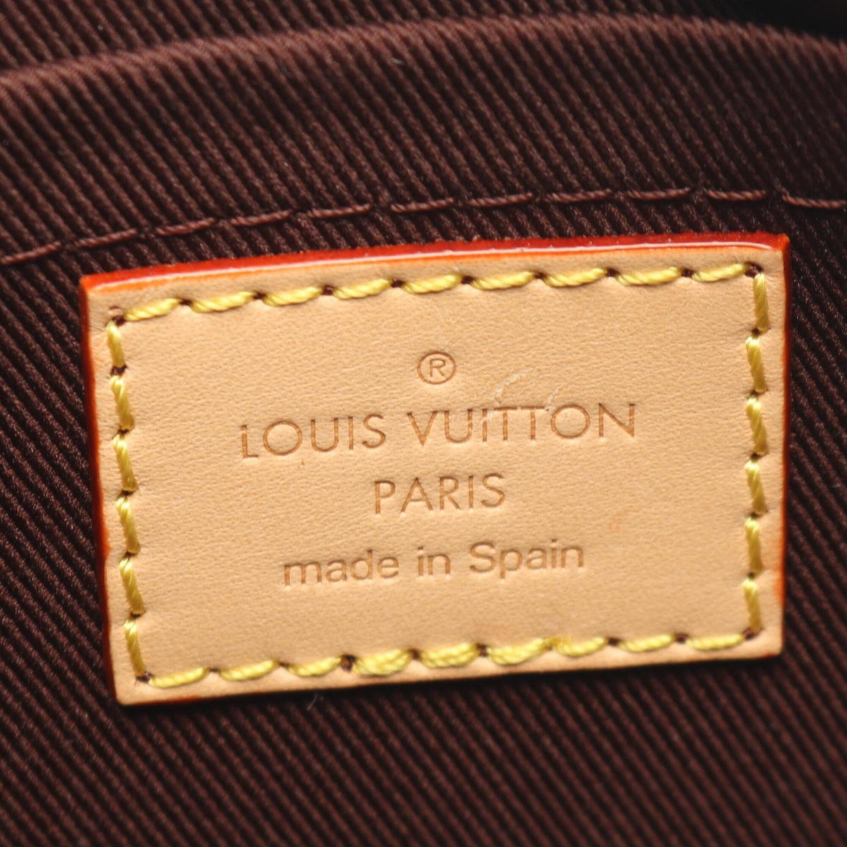 Louis Vuitton Brown Pvc Coated Canvas Leather Handbag Pouch Shoulder Bag (Pre-Owned)