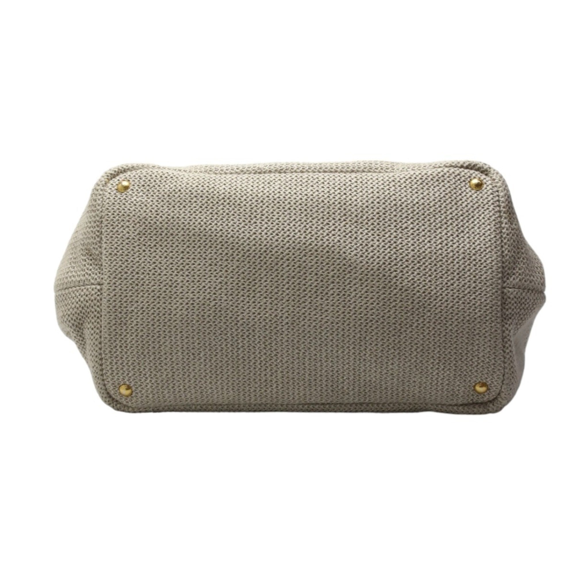 Prada Beige Canvas Tote Bag (Pre-Owned)