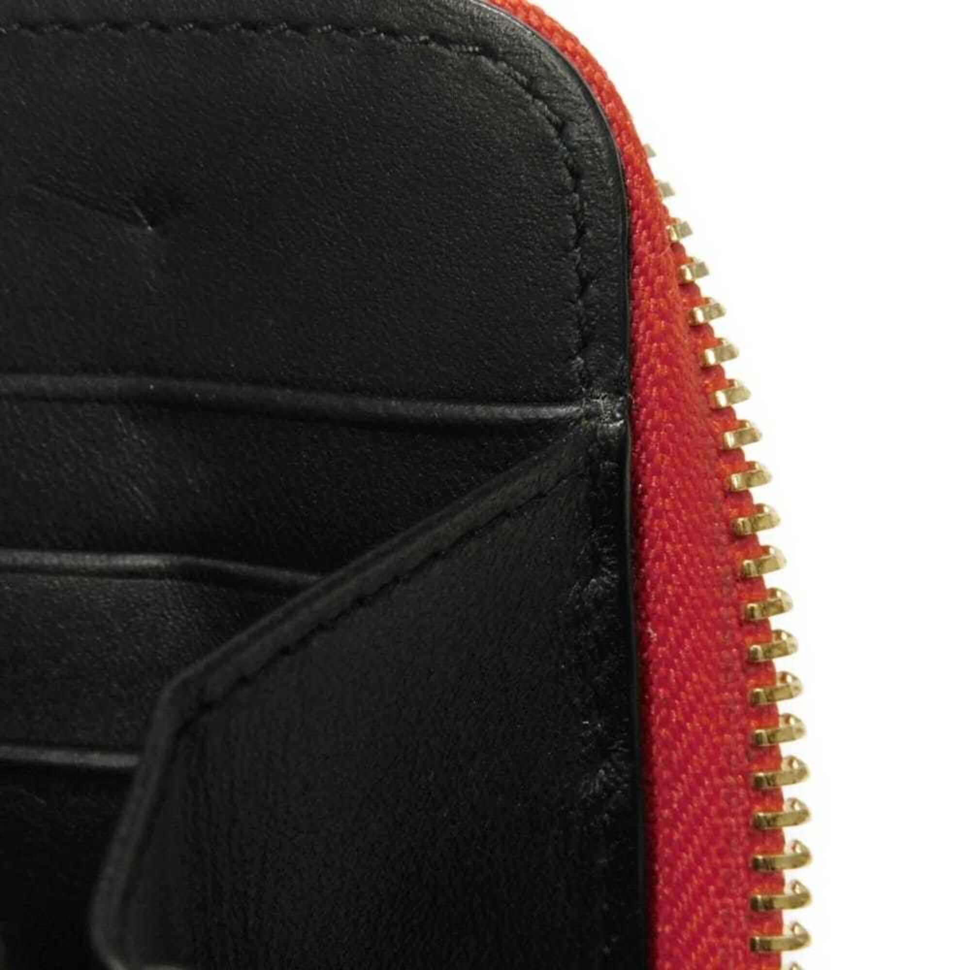 Loewe Red Color Leather Long Wallet (Bi-Fold) (Pre-Owned)