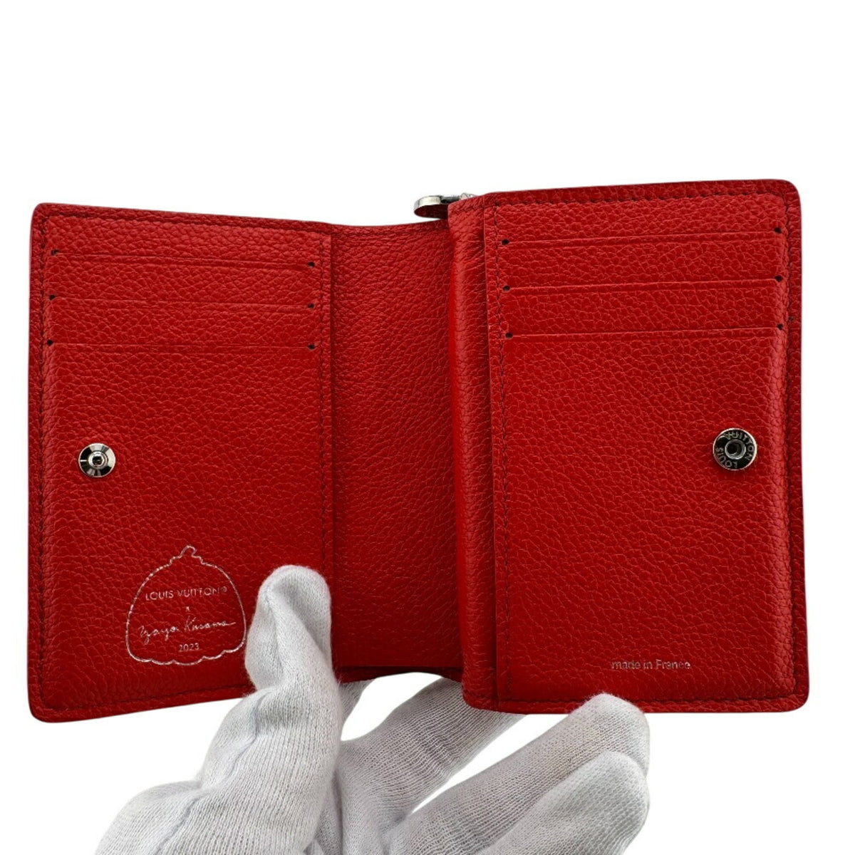 Louis Vuitton Monogram Empreinte Red Color White Leather Wallet (Bi-Fold) (Pre-Owned)