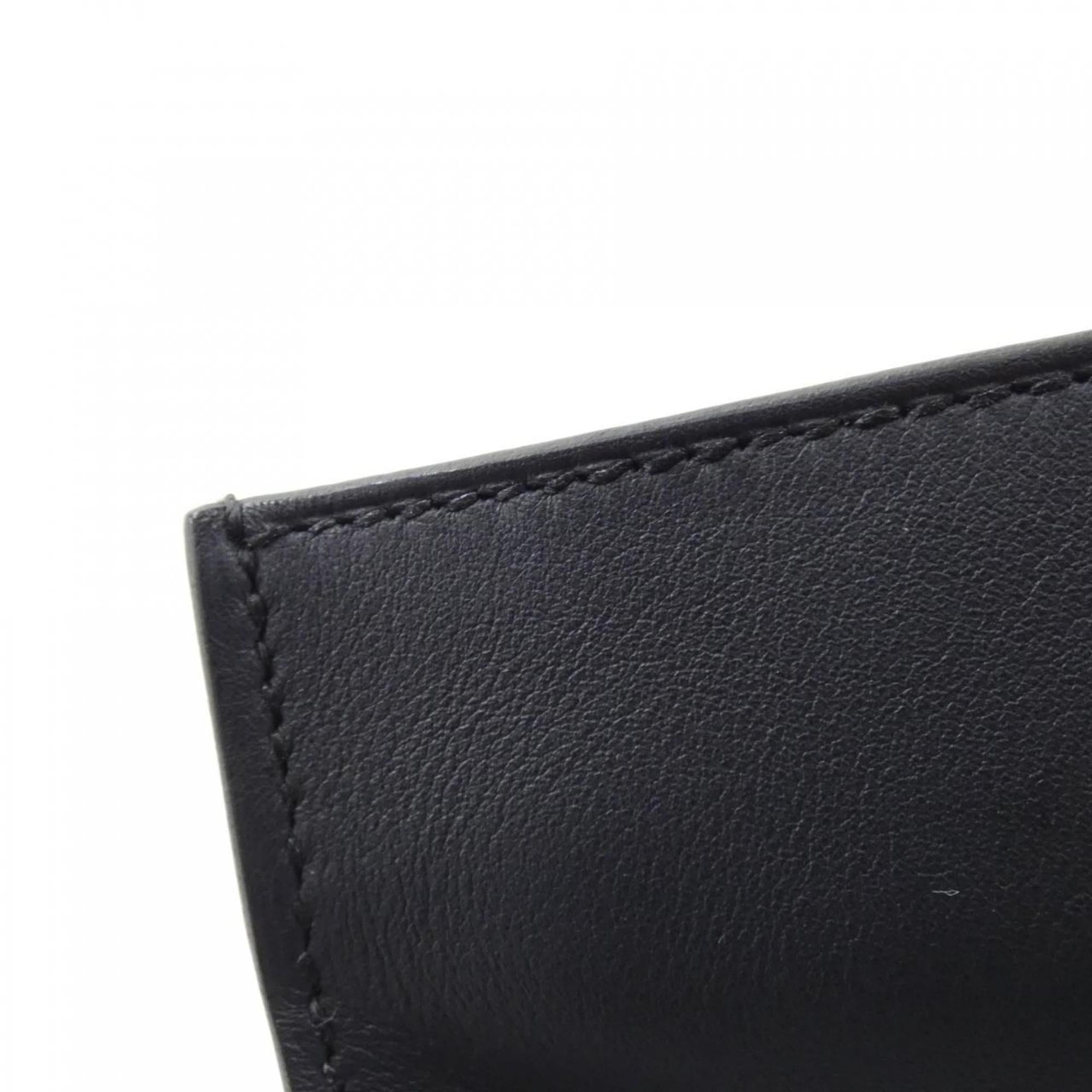 Hermes Blue Indigo Swift Leather Chain/Shoulder Wallet (Pre-Owned)