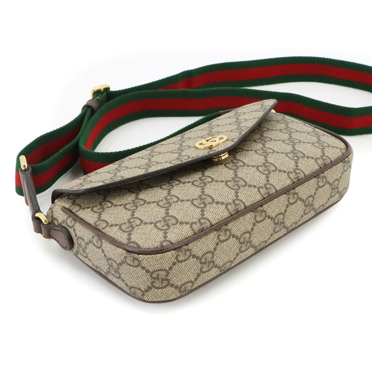Gucci Ophidia Beige Brown Gg Supreme Handbag Shoulder Bag (Pre-Owned)