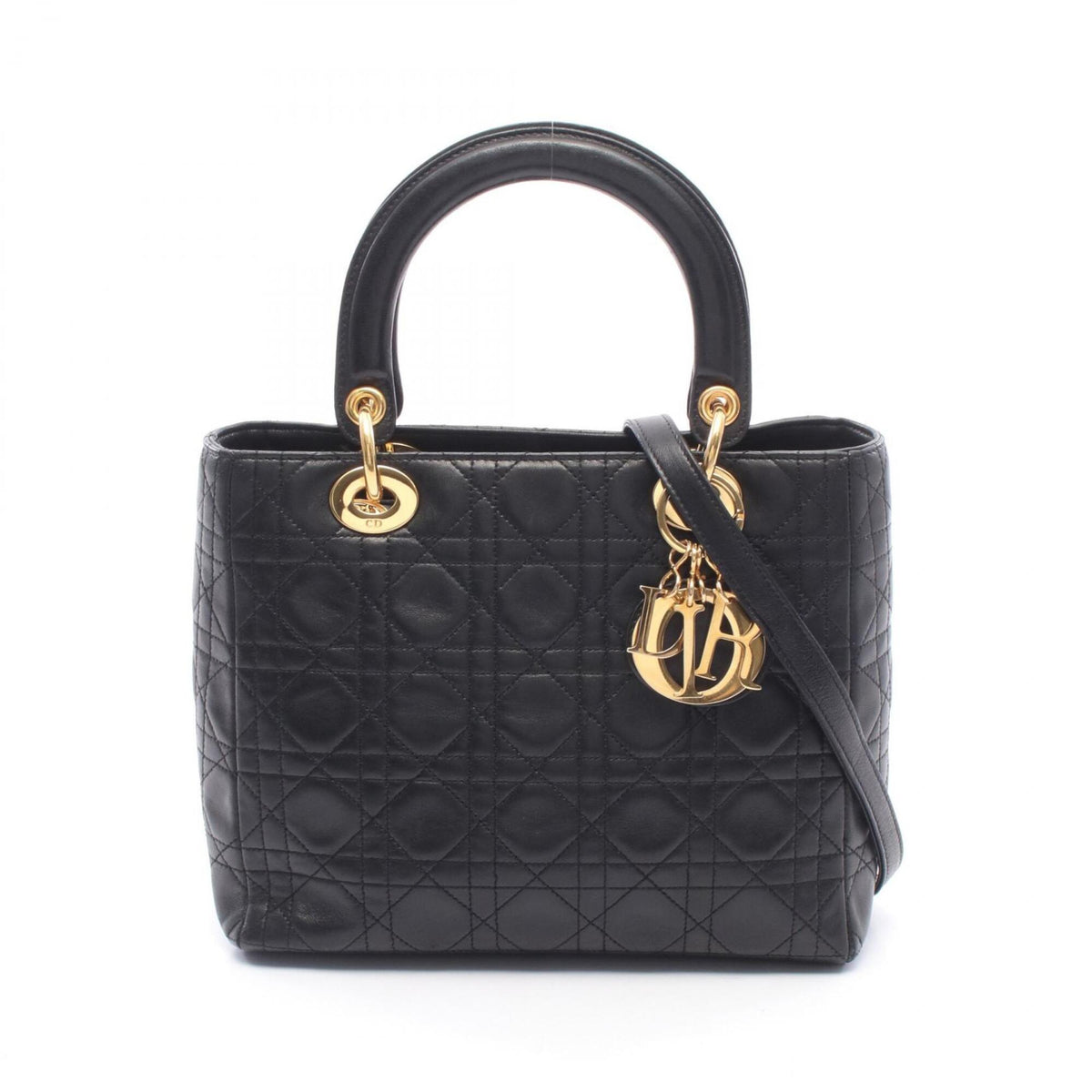 Christian Dior Black Leather Handbag (Pre-Owned)