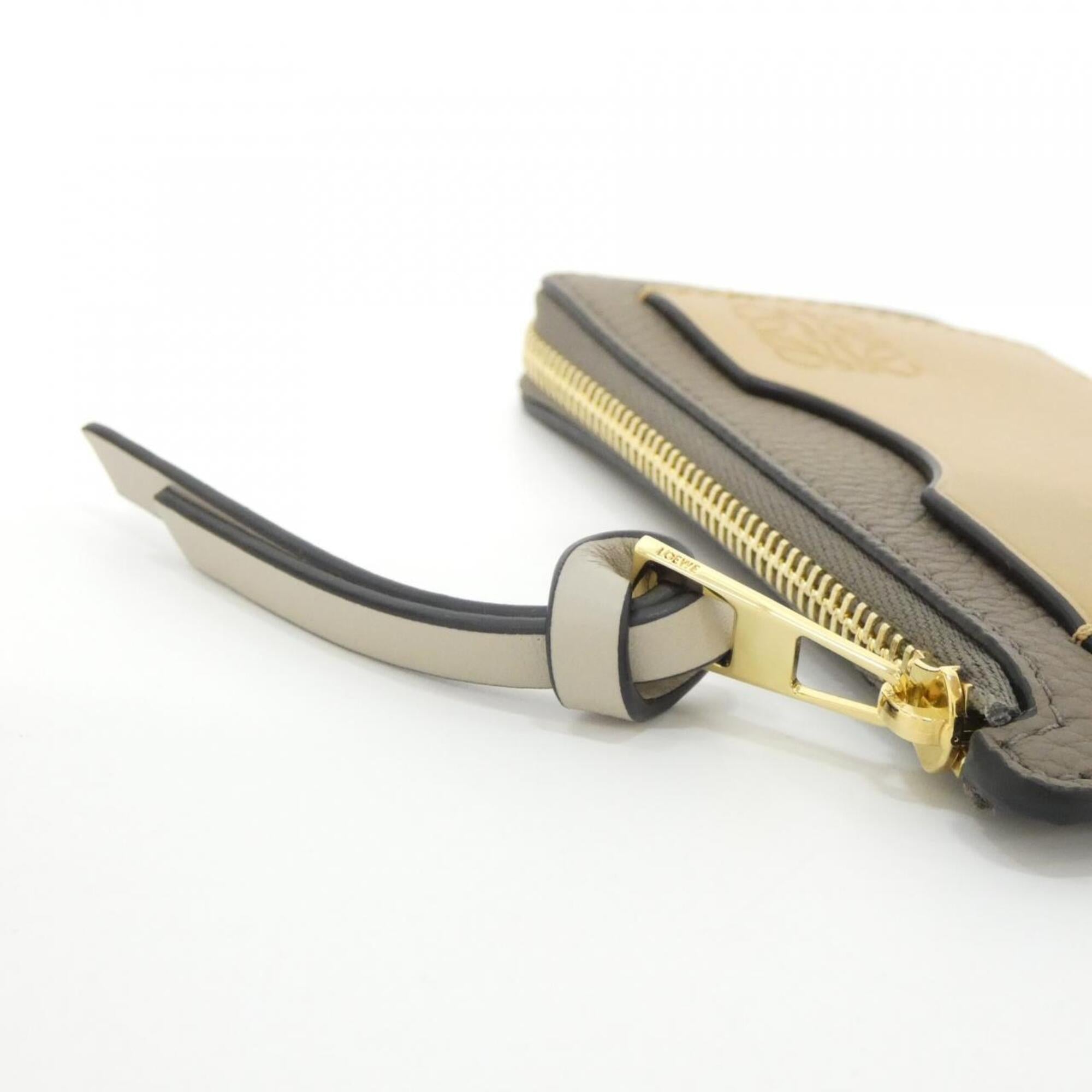 Loewe Brown Leather Coin Purse/Coin Case (Pre-Owned)