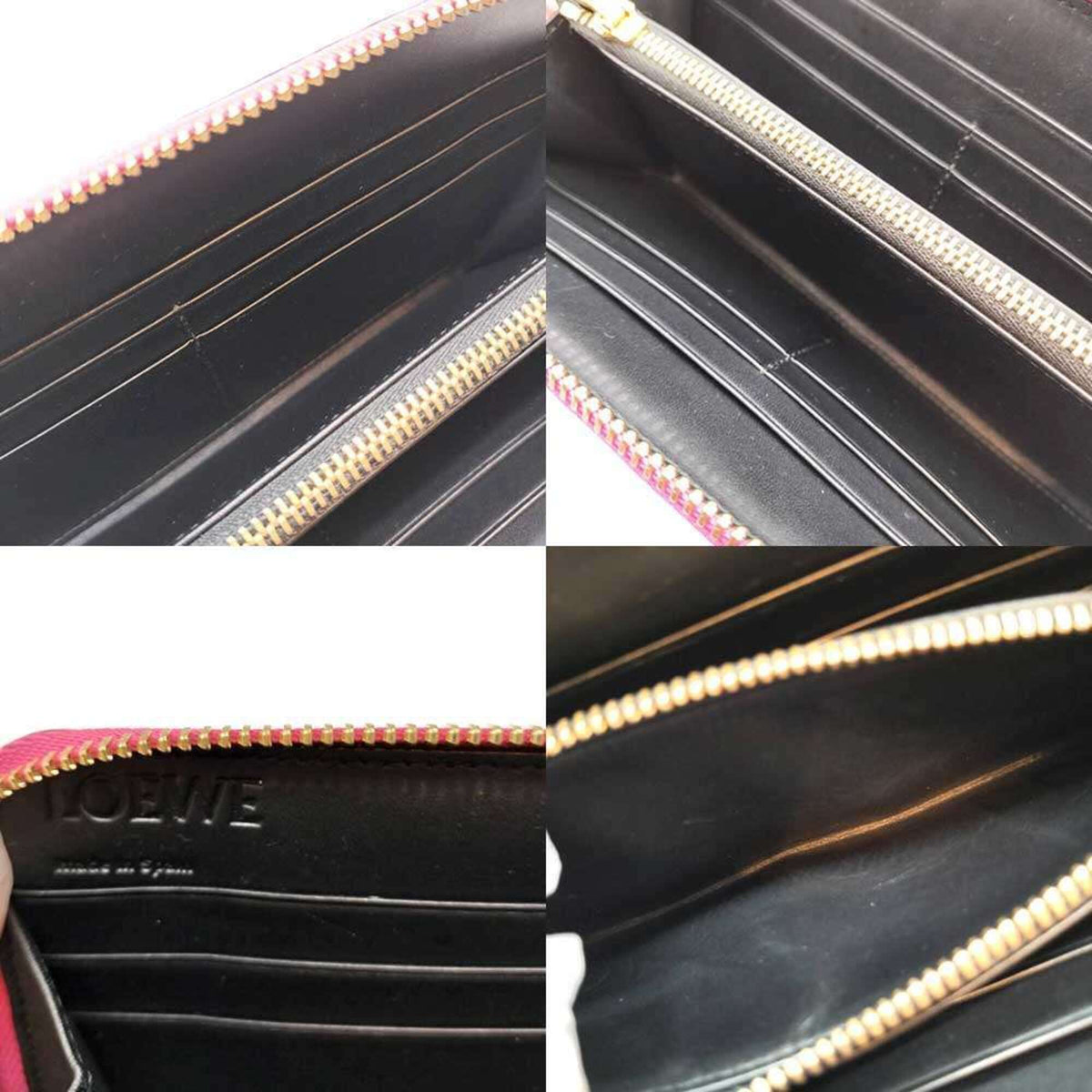 Loewe Pink Leather Long Wallet (Bi-Fold) (Pre-Owned)