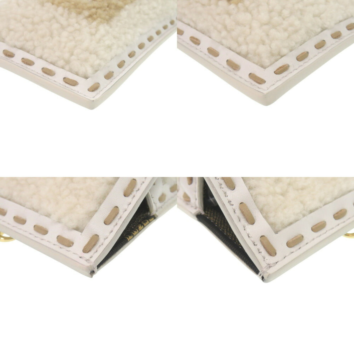 Fendi White Leather Leather Pouch (Pre-Owned)
