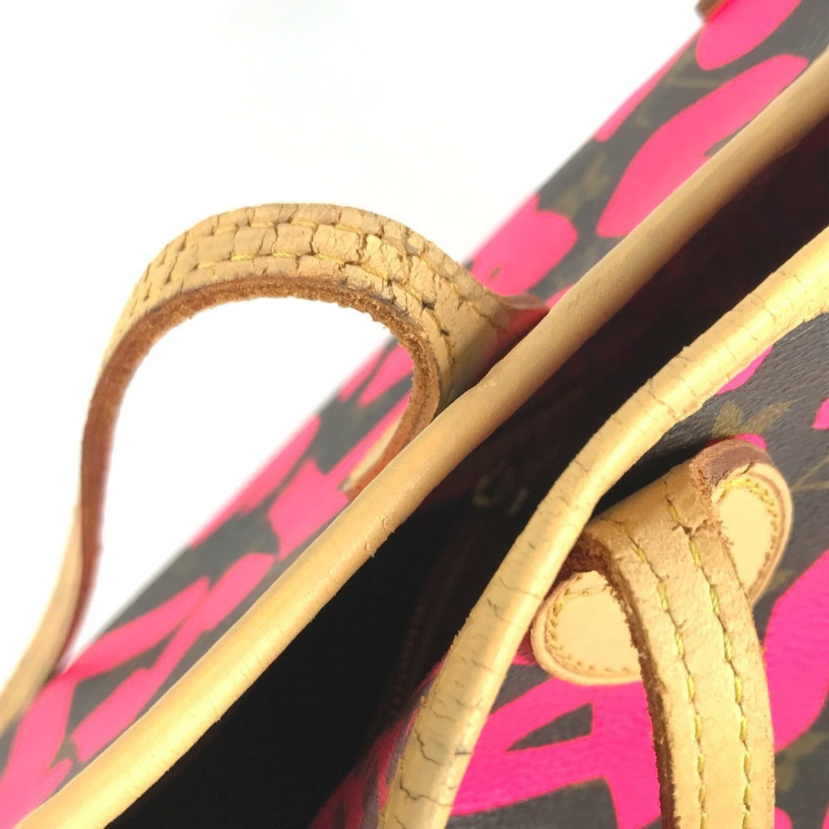 Louis Vuitton Pink Monogram Graffiti Canvas Shoulder Bag Tote Bag (Pre-Owned)