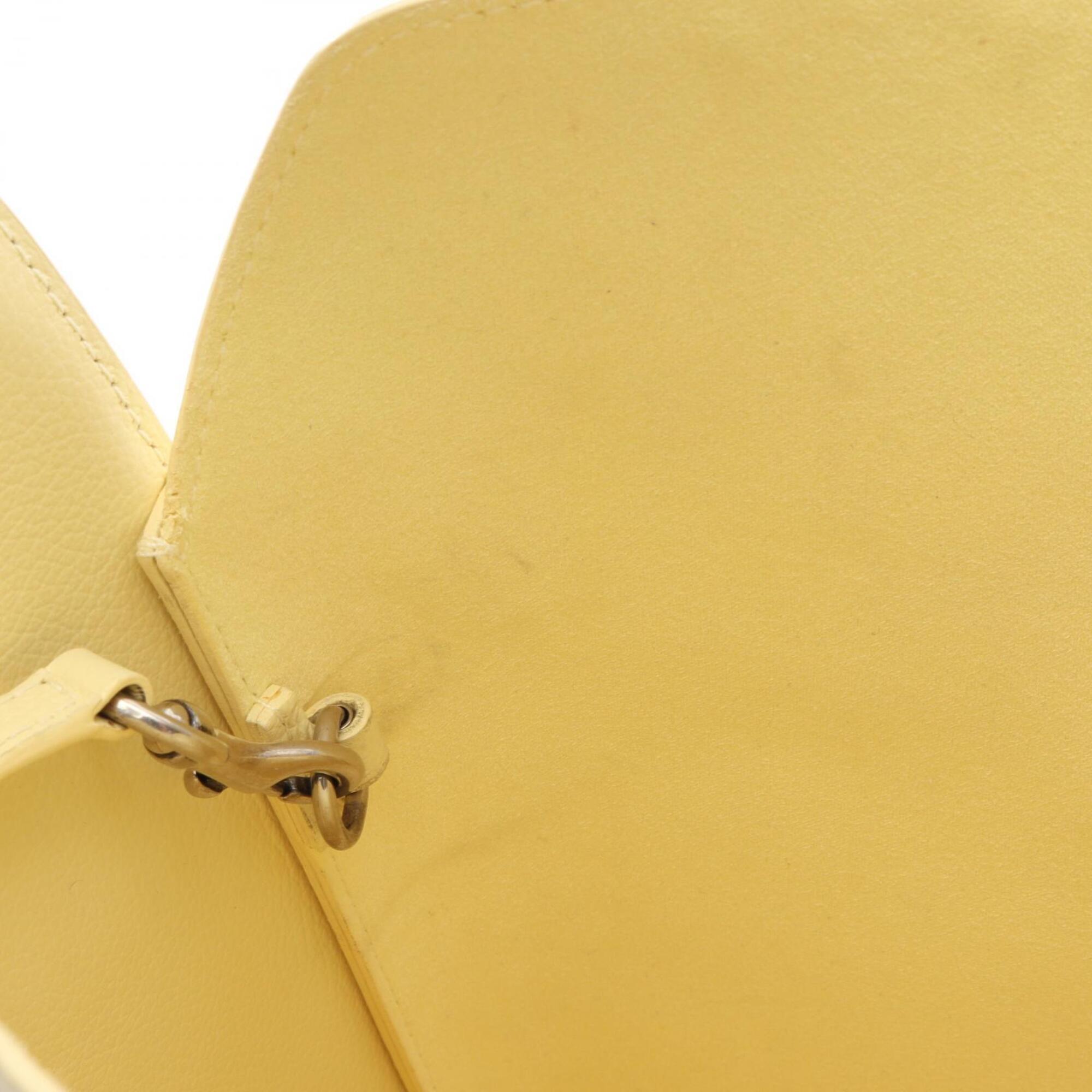 Balenciaga Yellow Leather Handbag Pouch Shoulder Bag (Pre-Owned)