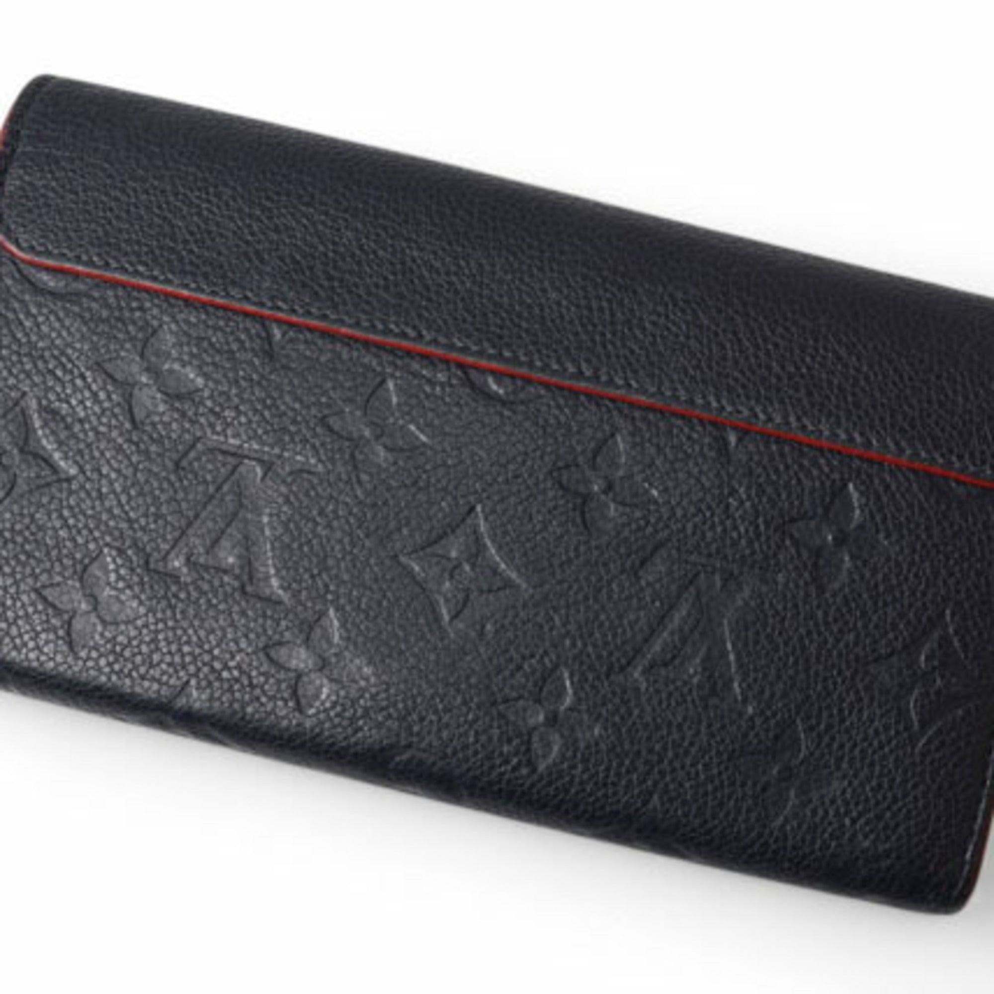Louis Vuitton Marine Rouge Monogram Monogram Empreinte Long Wallet (Tri-Fold) (Pre-Owned)