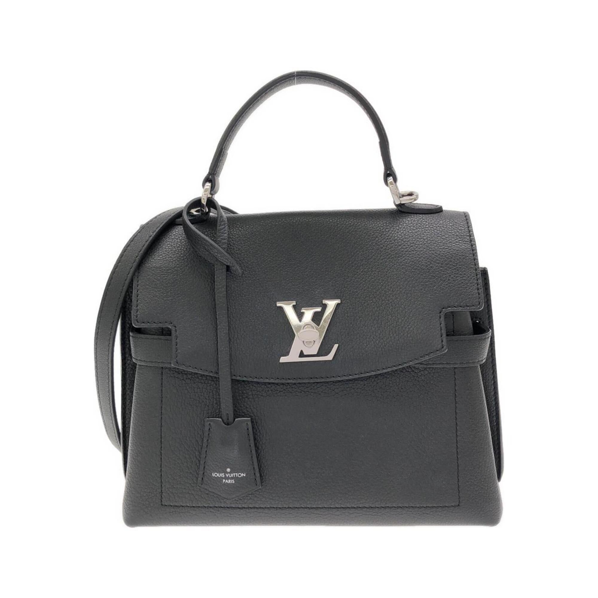 Louis Vuitton Black Leather Handbag (Pre-Owned)