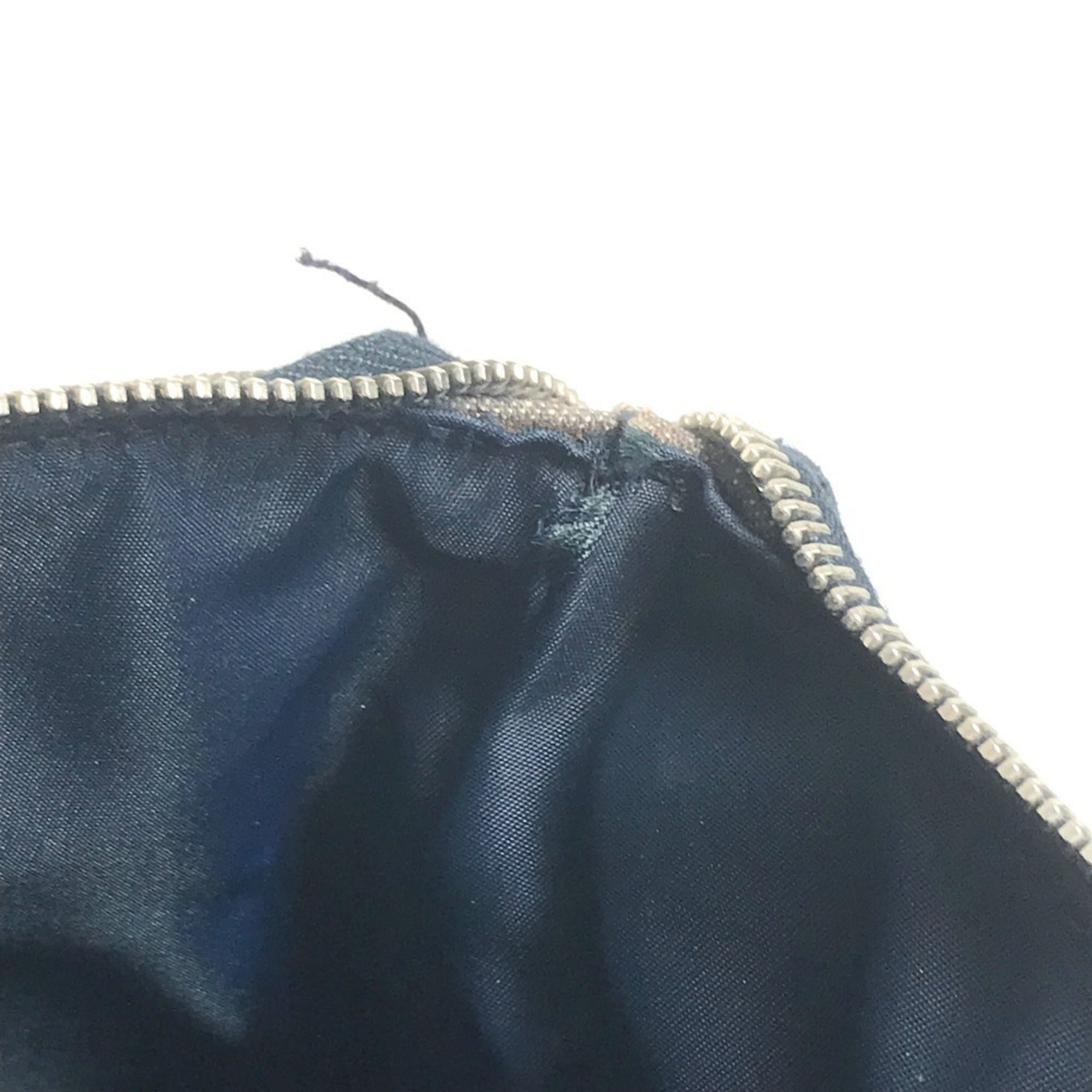 Christian Dior Blue Orange Leather Canvas Handbag Shoulder Bag Tote Bag (Pre-Owned)