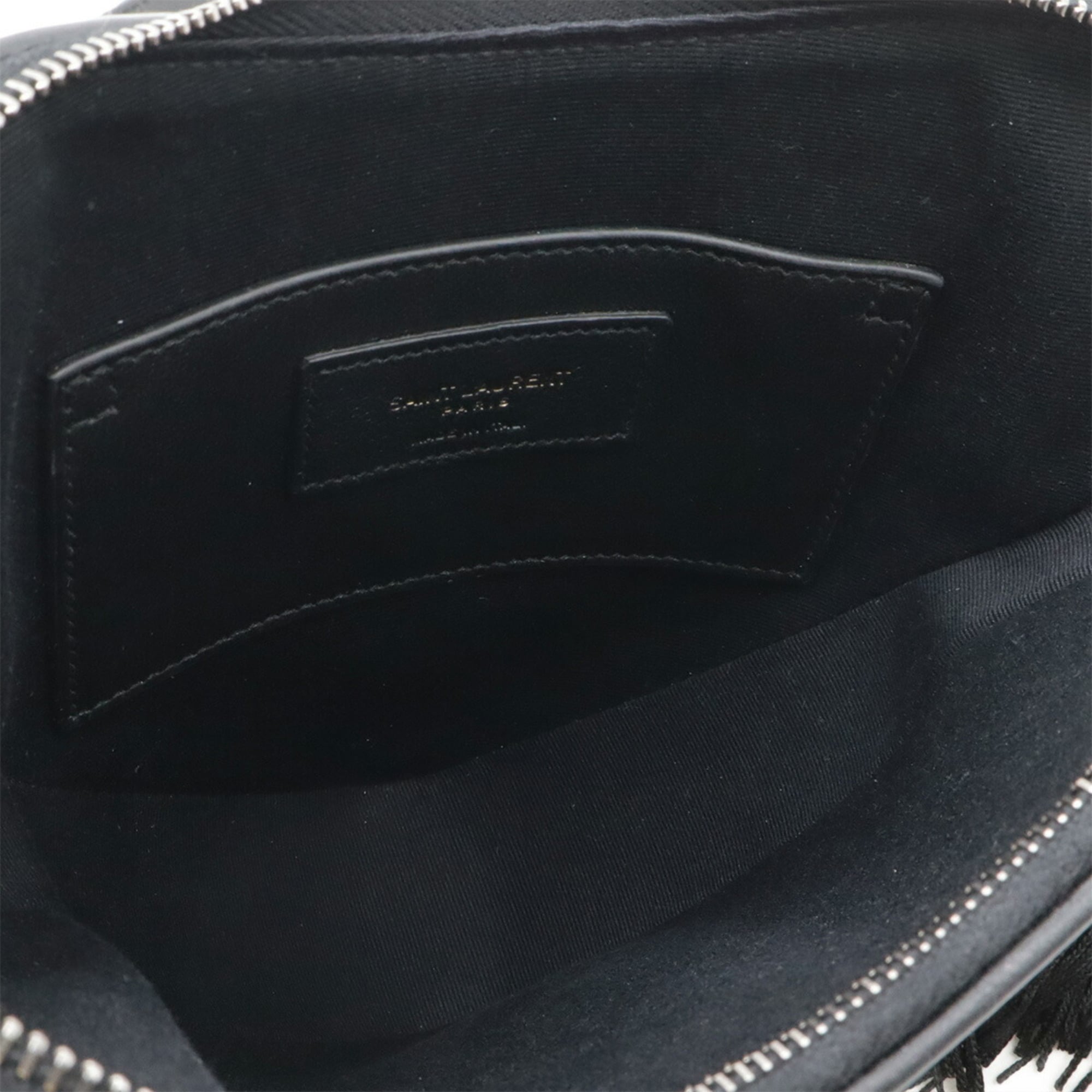 Yves Saint Laurent Black Leather Pochette Shoulder Bag (Pre-Owned)