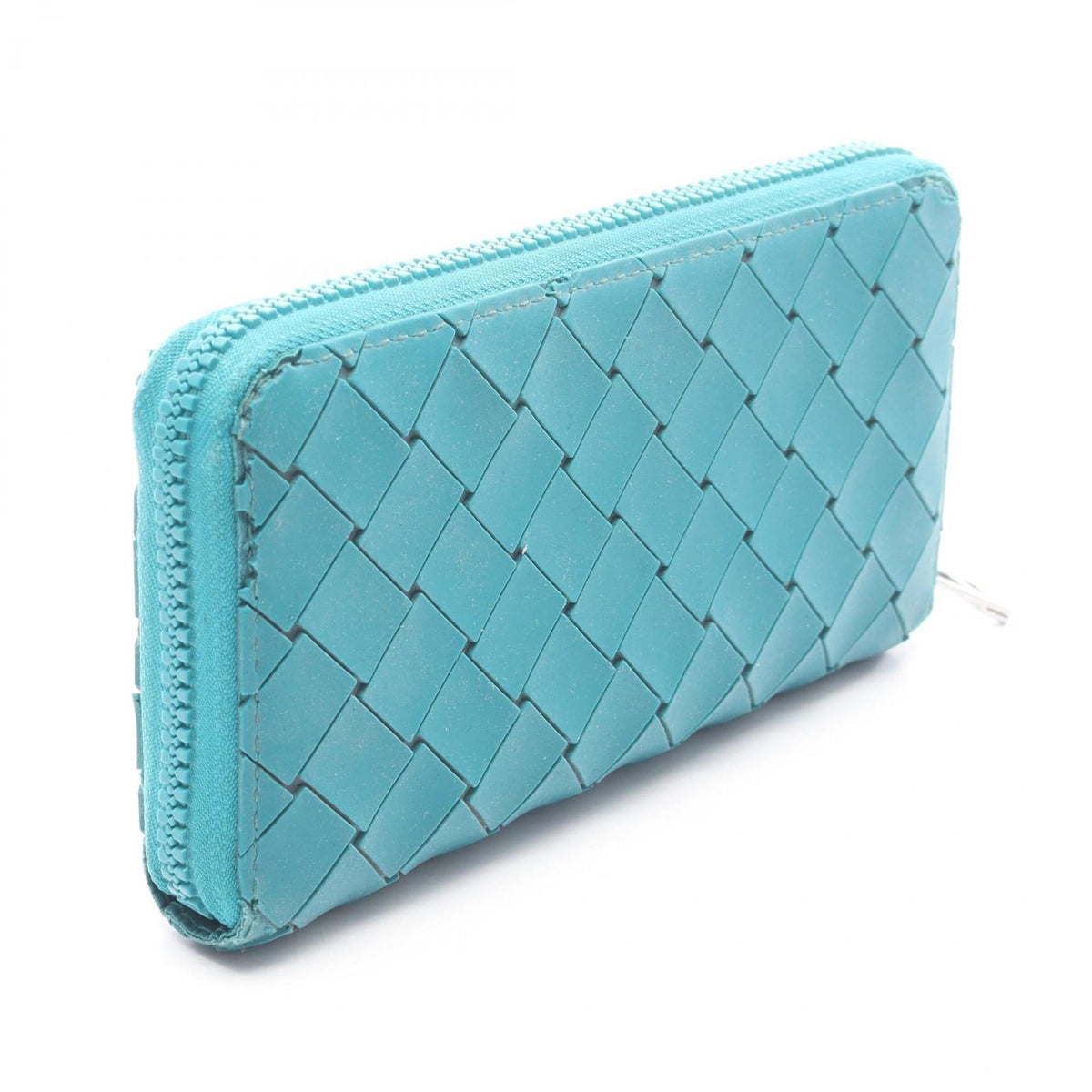 Bottega Veneta Green Rubber Long Wallet (Bi-Fold) (Pre-Owned)