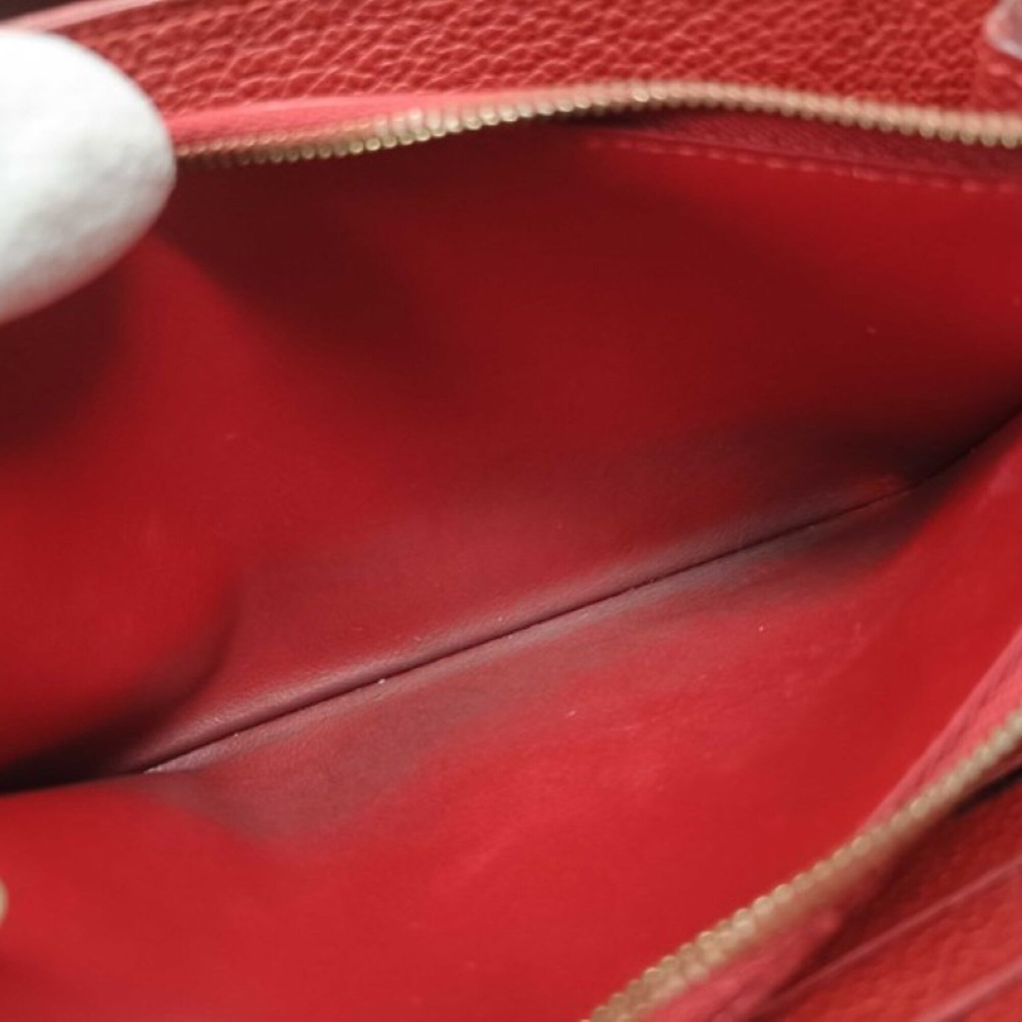 Louis Vuitton Monogram Empreinte Cerise Red Color Monogram Empreinte Long Wallet (Bi-Fold) (Pre-Owned)