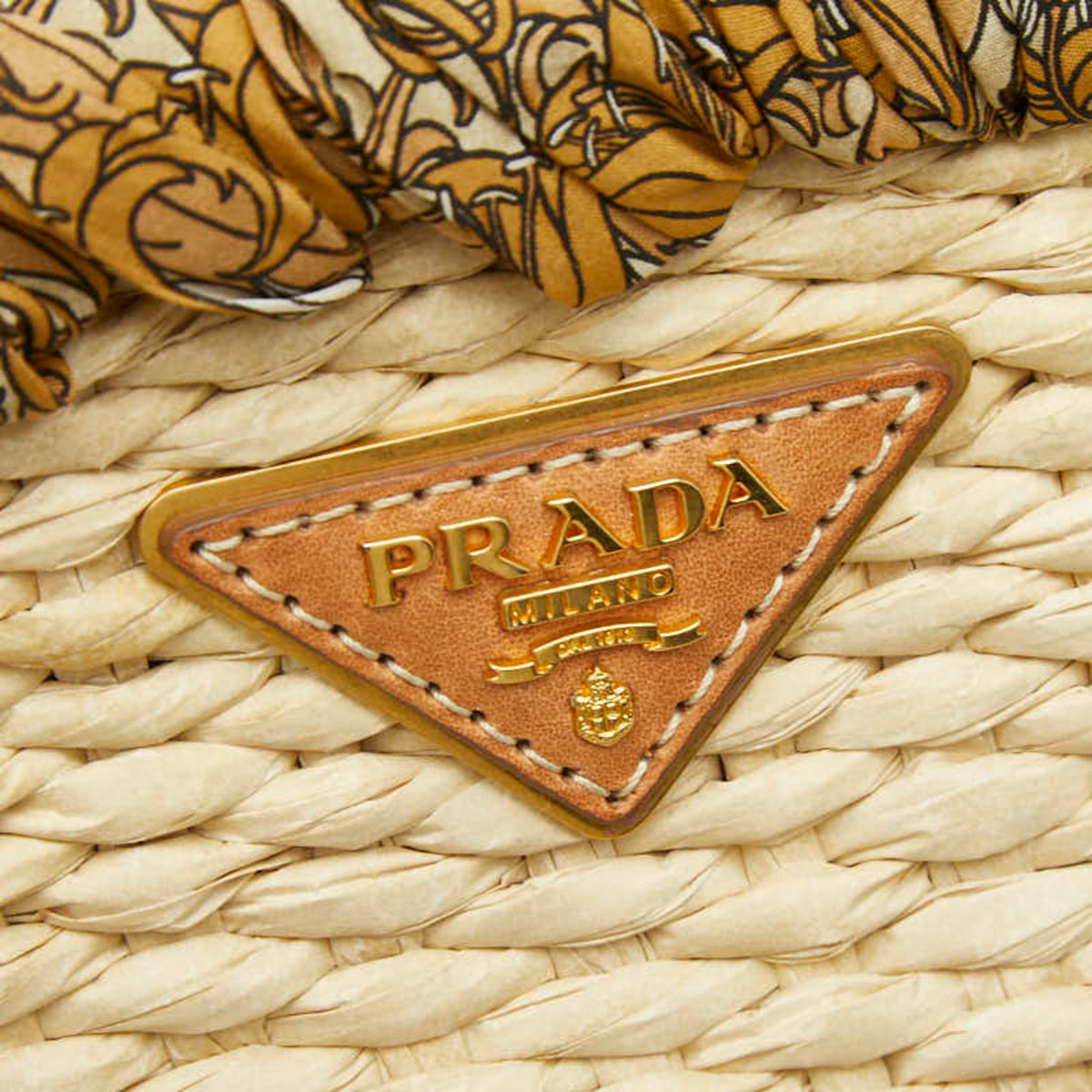 Prada Multi-Color Raffia Handbag (Pre-Owned)