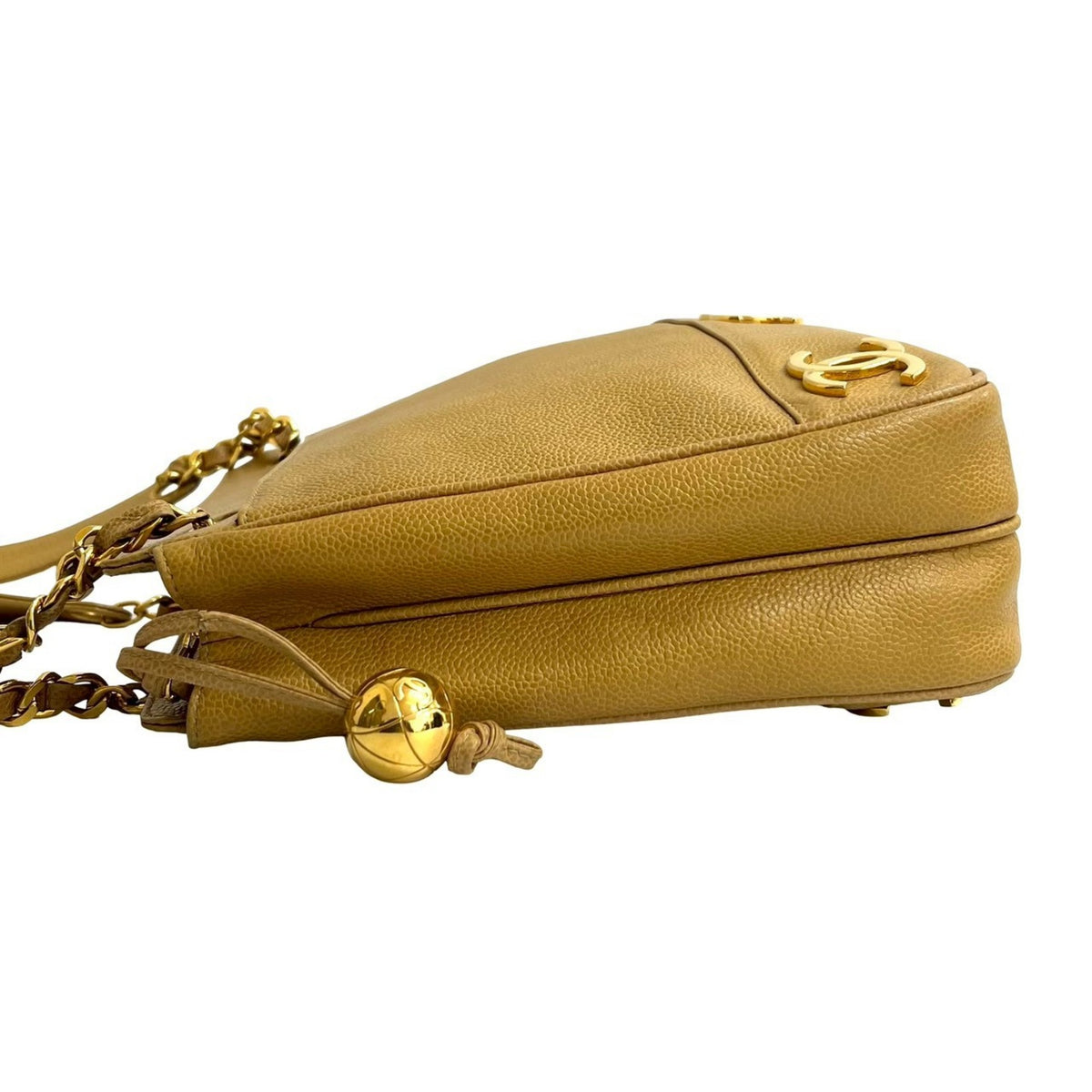 Chanel Beige Grained Calfskin Tote Bag (Pre-Owned)