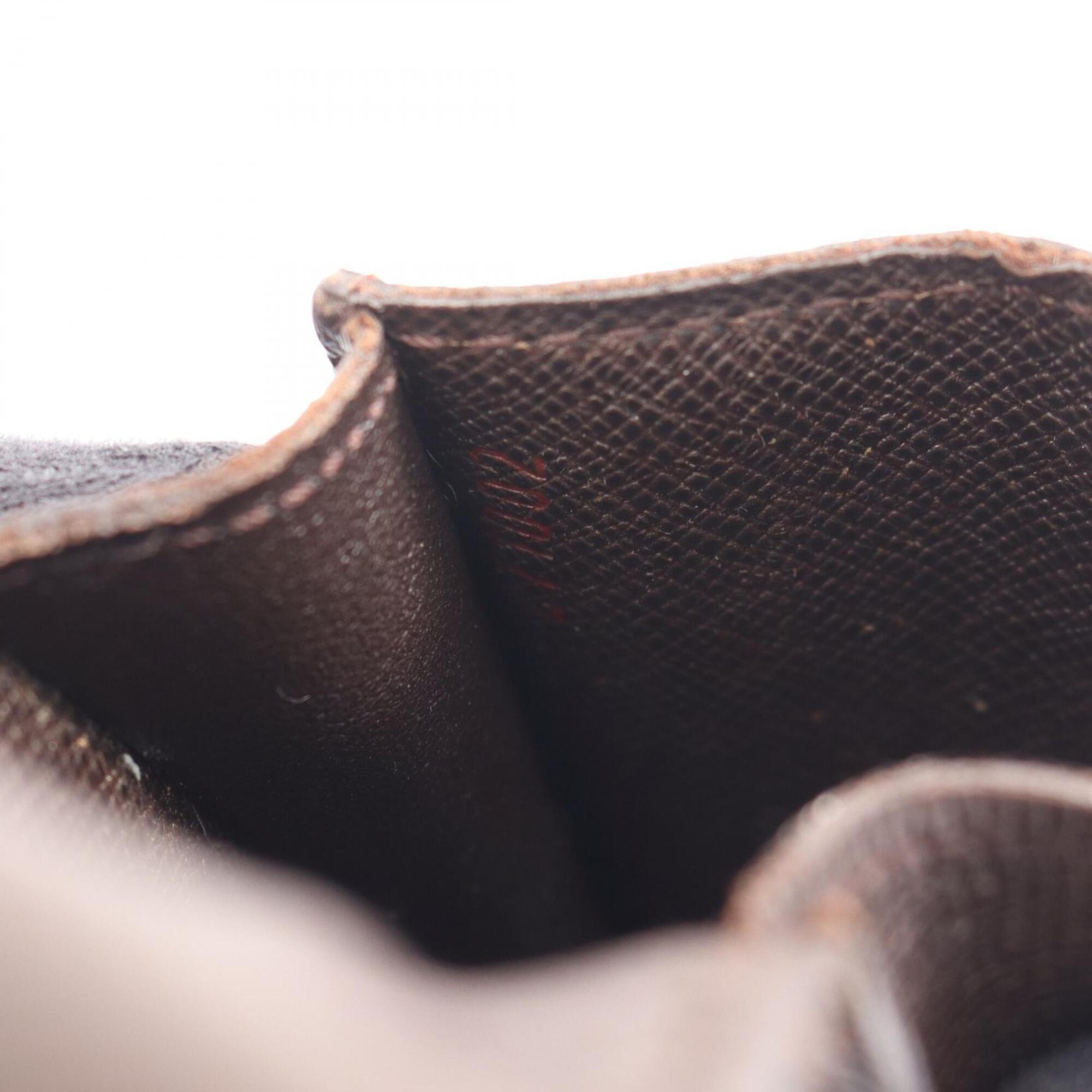 Louis Vuitton Brown Leather Pvc Pouch (Pre-Owned)