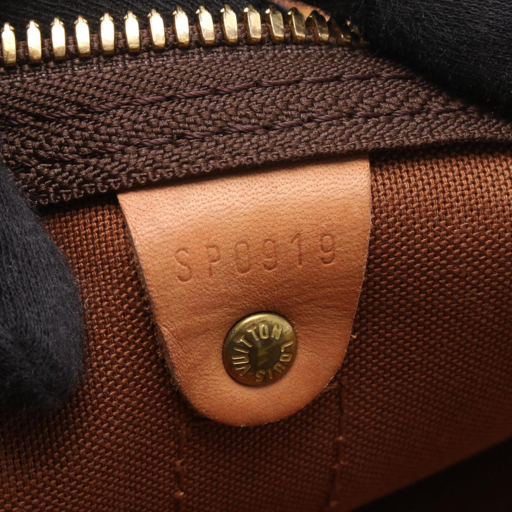 Louis Vuitton Brown Pvc Coated Canvas Leather Boston Bag (Pre-Owned)