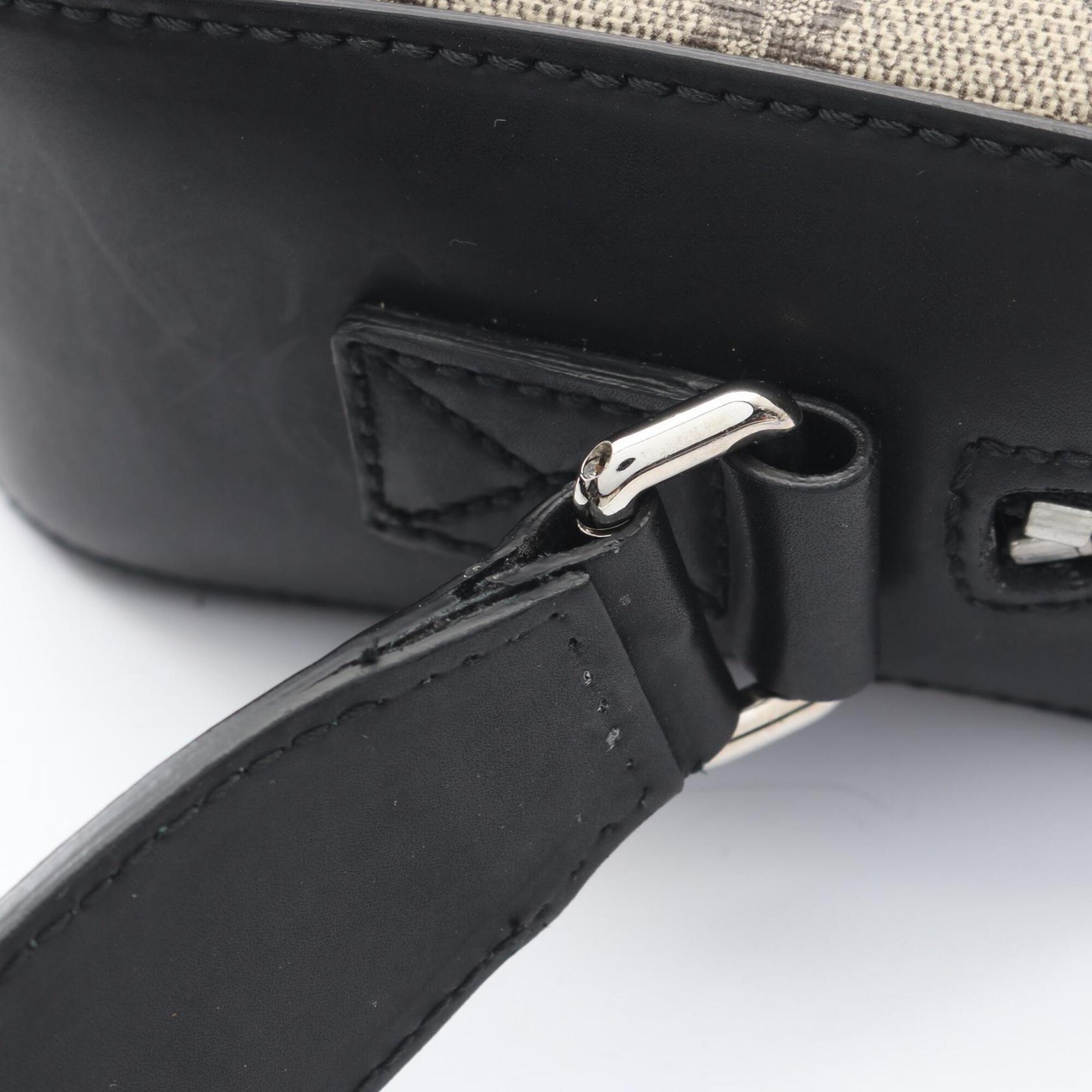 Gucci Beige Black Gg Supreme Handbag Shoulder Bag (Pre-Owned)
