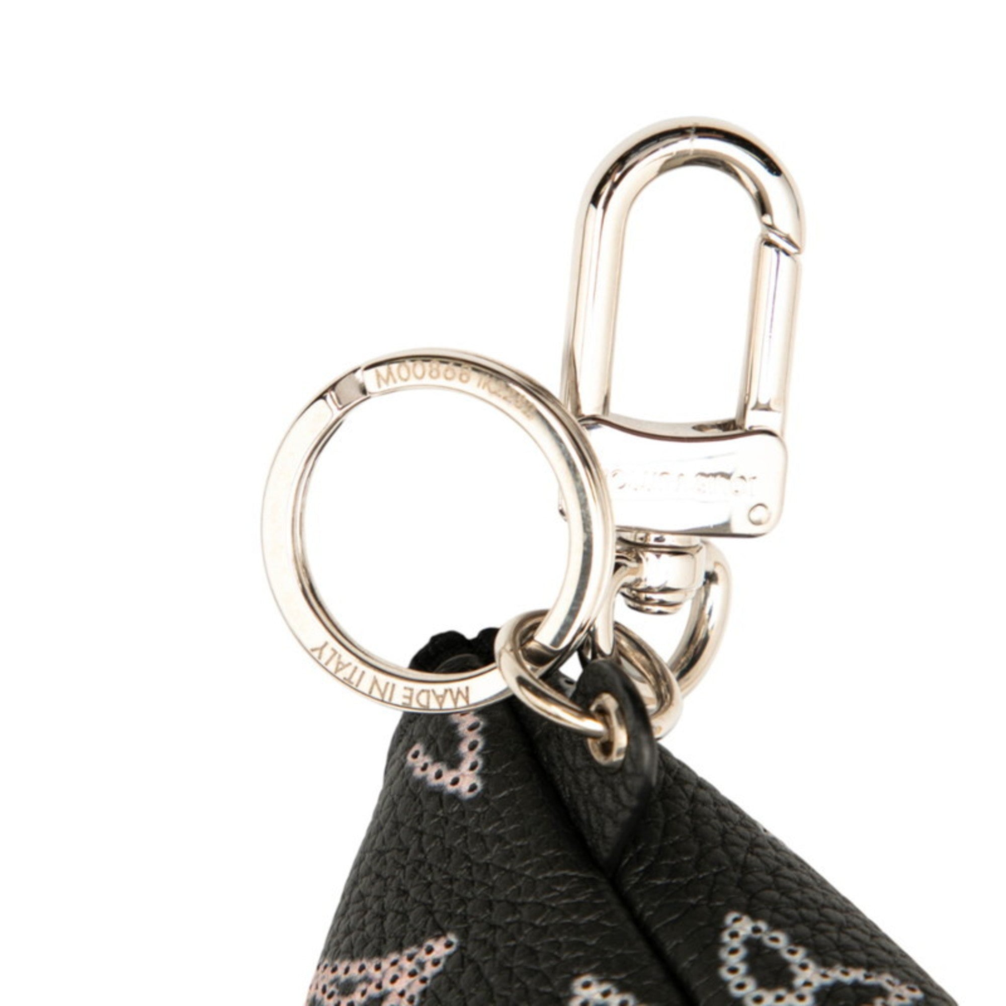 Louis Vuitton Black Pink Leather Metal Pouch (Pre-Owned)
