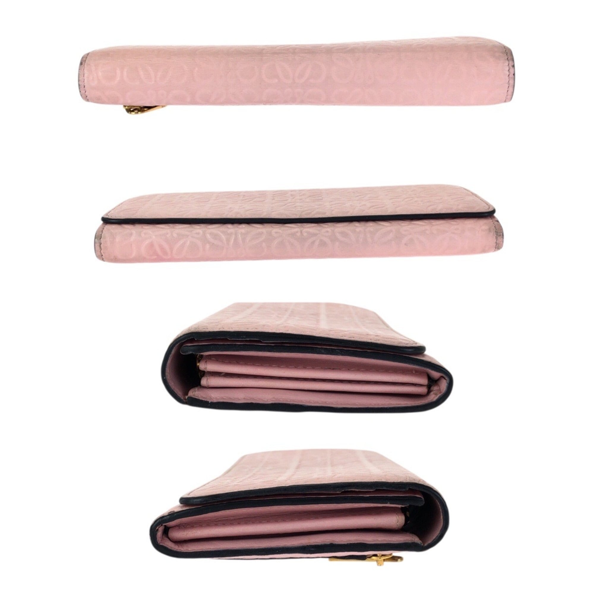 Loewe Pink Leather Long Wallet (Bi-Fold) (Pre-Owned)