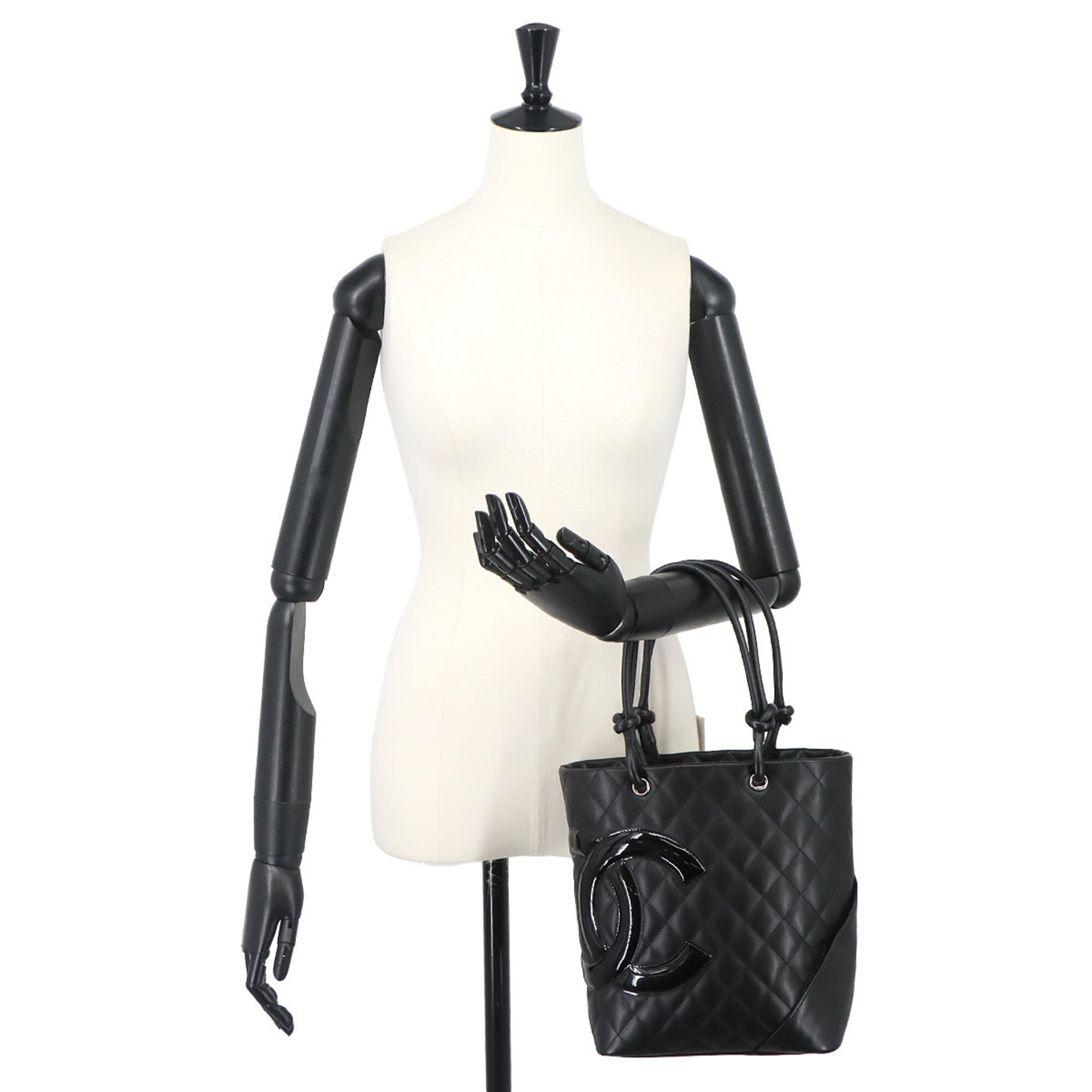 Chanel Black Cambon Ligne Handbag Tote Bag (Pre-Owned)