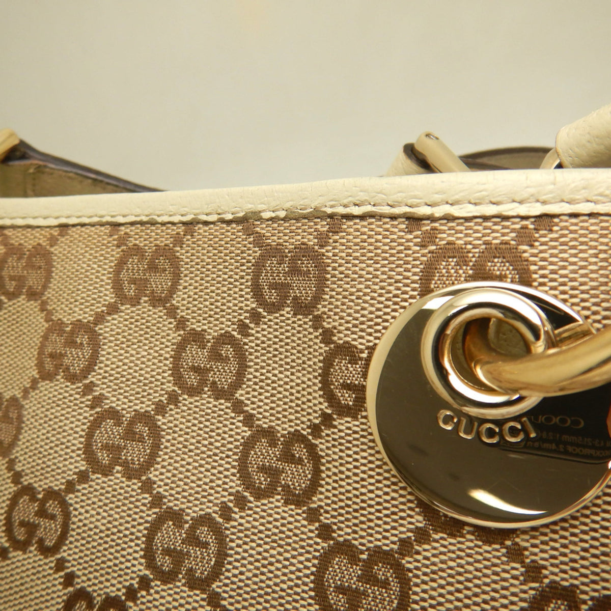 Gucci Gg Canvas Beige Gg Canvas Tote Bag (Pre-Owned)