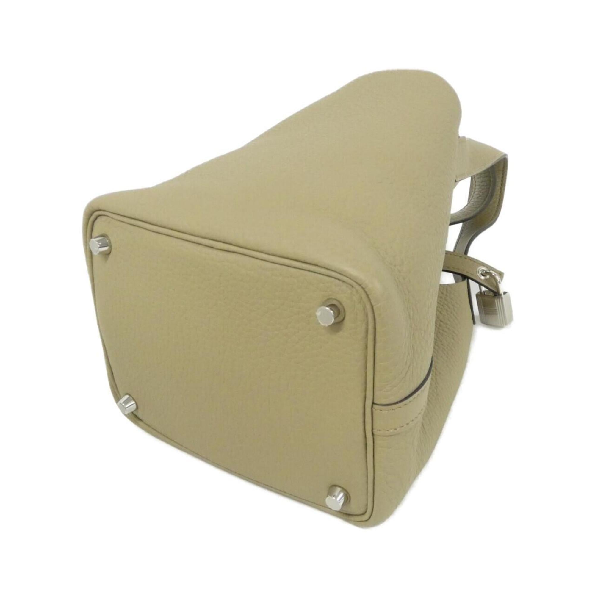 Hermes Picotin Beige Taurillon Clemence Leather Handbag (Pre-Owned)