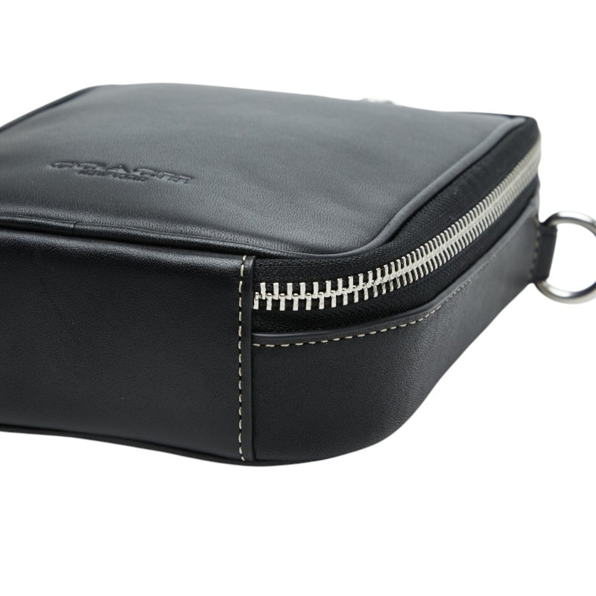 Coach Black White Leather Pvc Shoulder Bag (Pre-Owned)