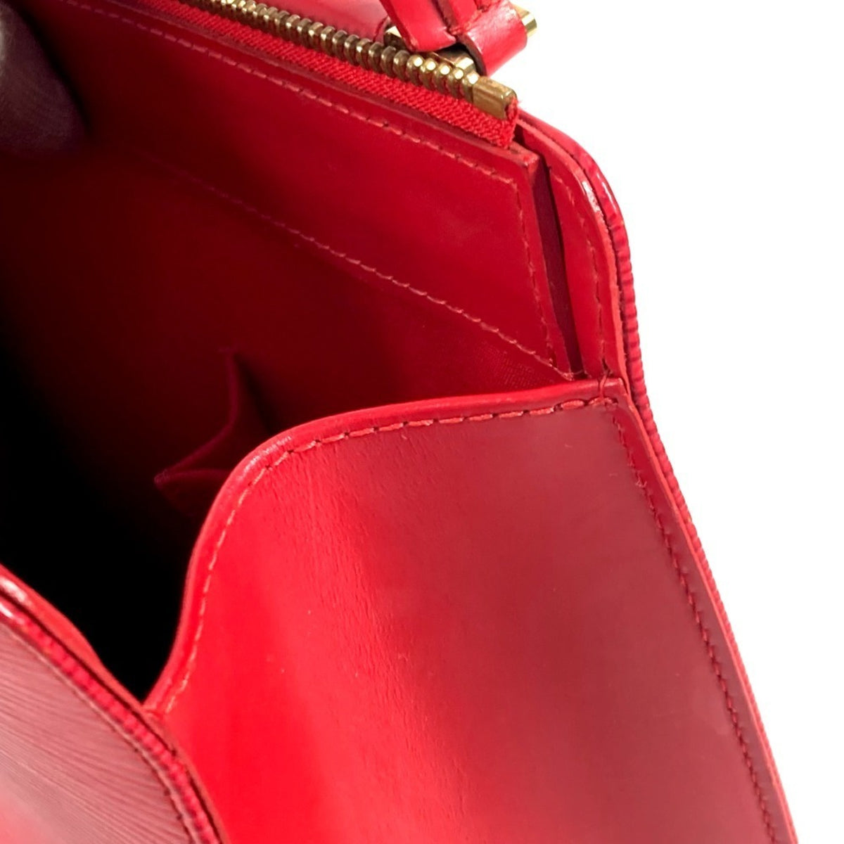 Louis Vuitton Red Color Epi Leather Handbag Tote Bag (Pre-Owned)