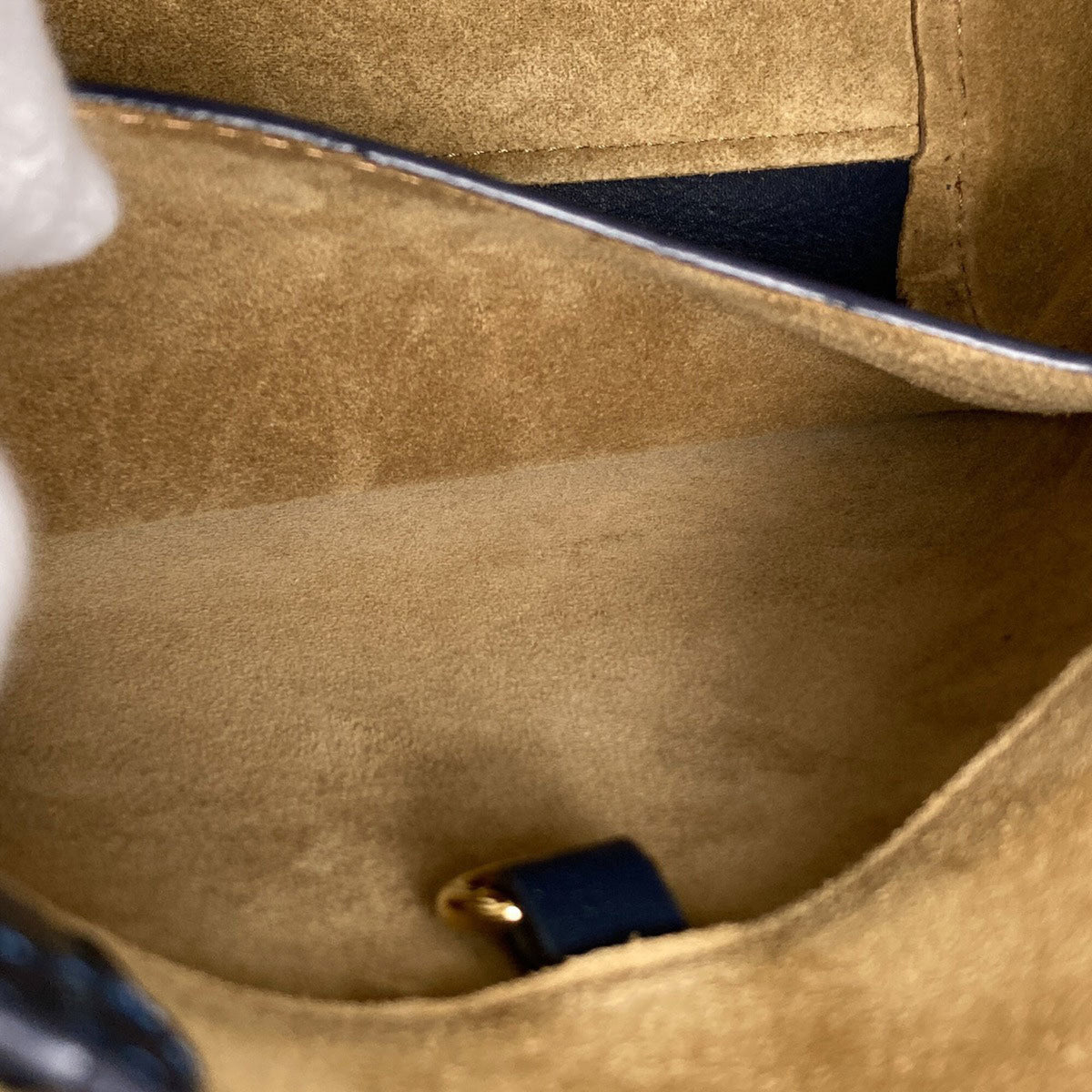 Loewe Navy Leather Handbag (Pre-Owned)