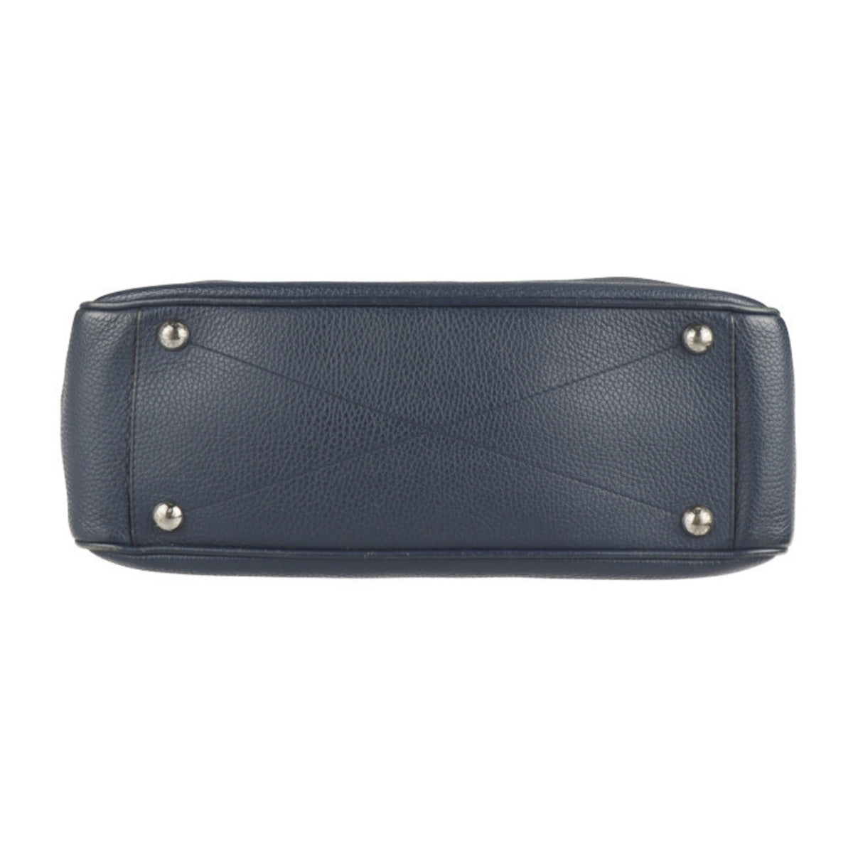 Louis Vuitton Navy Leather Messenger Bag Shoulder Bag (Pre-Owned)