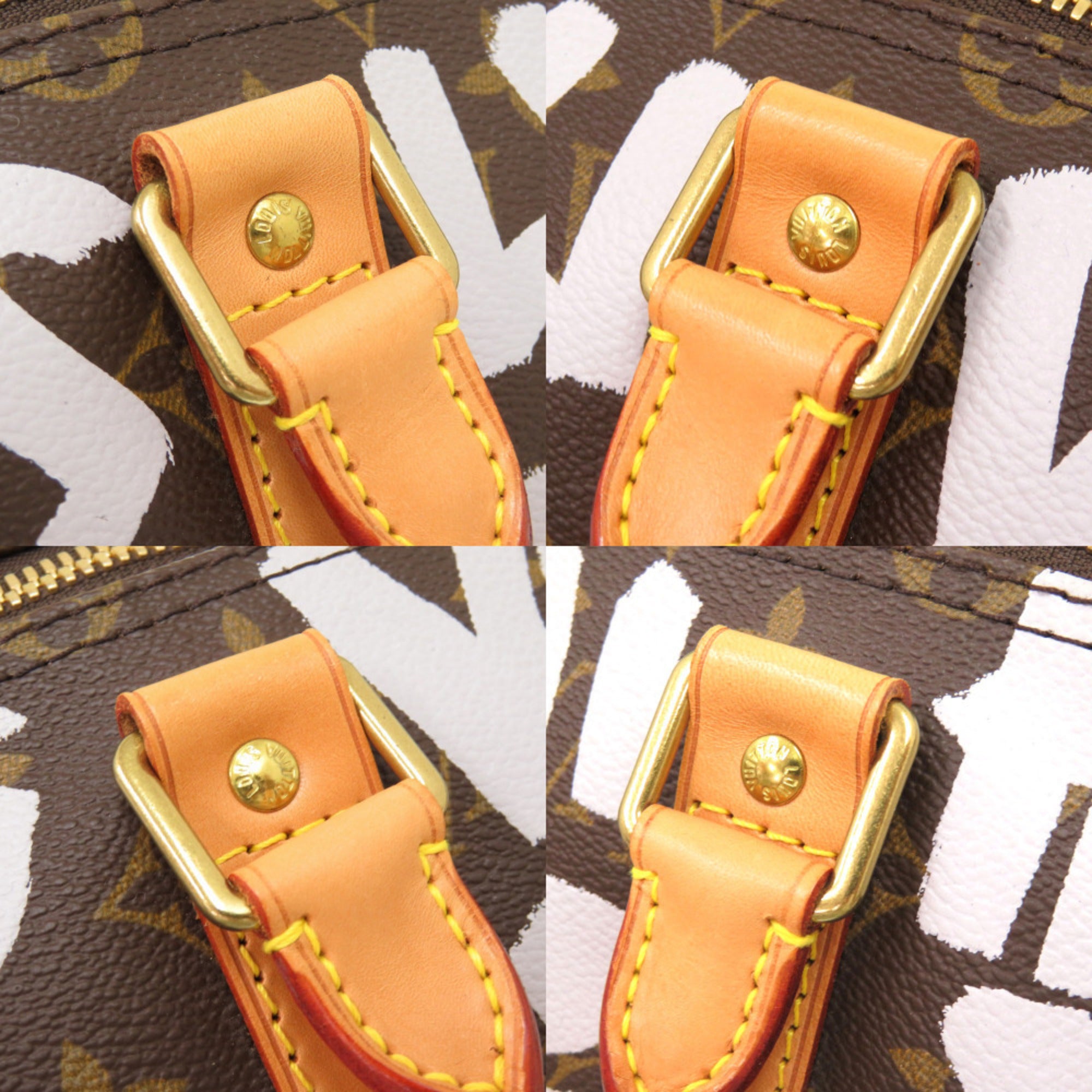 Louis Vuitton Monogram Graffiti Brown Monogram White Monogram Graffiti Monogram Boston Bag (Pre-Owned)