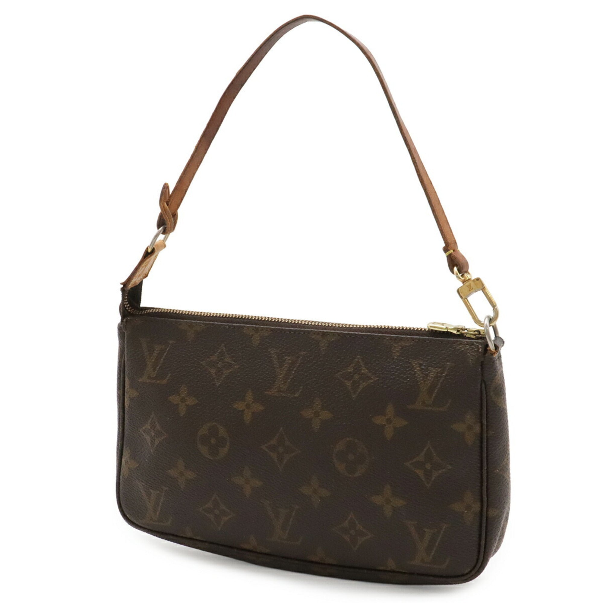 Louis Vuitton Brown Monogram Canvas Handbag Pochette Pouch (Pre-Owned)