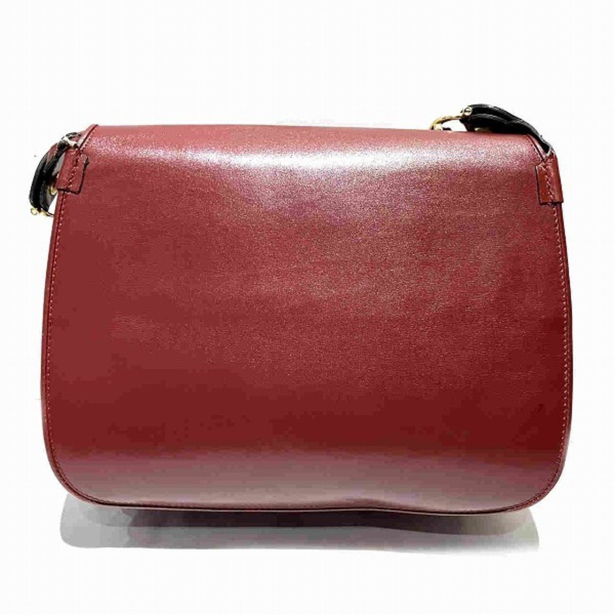 Cartier Must Bordeaux Leather Shoulder Bag (Pre-Owned)