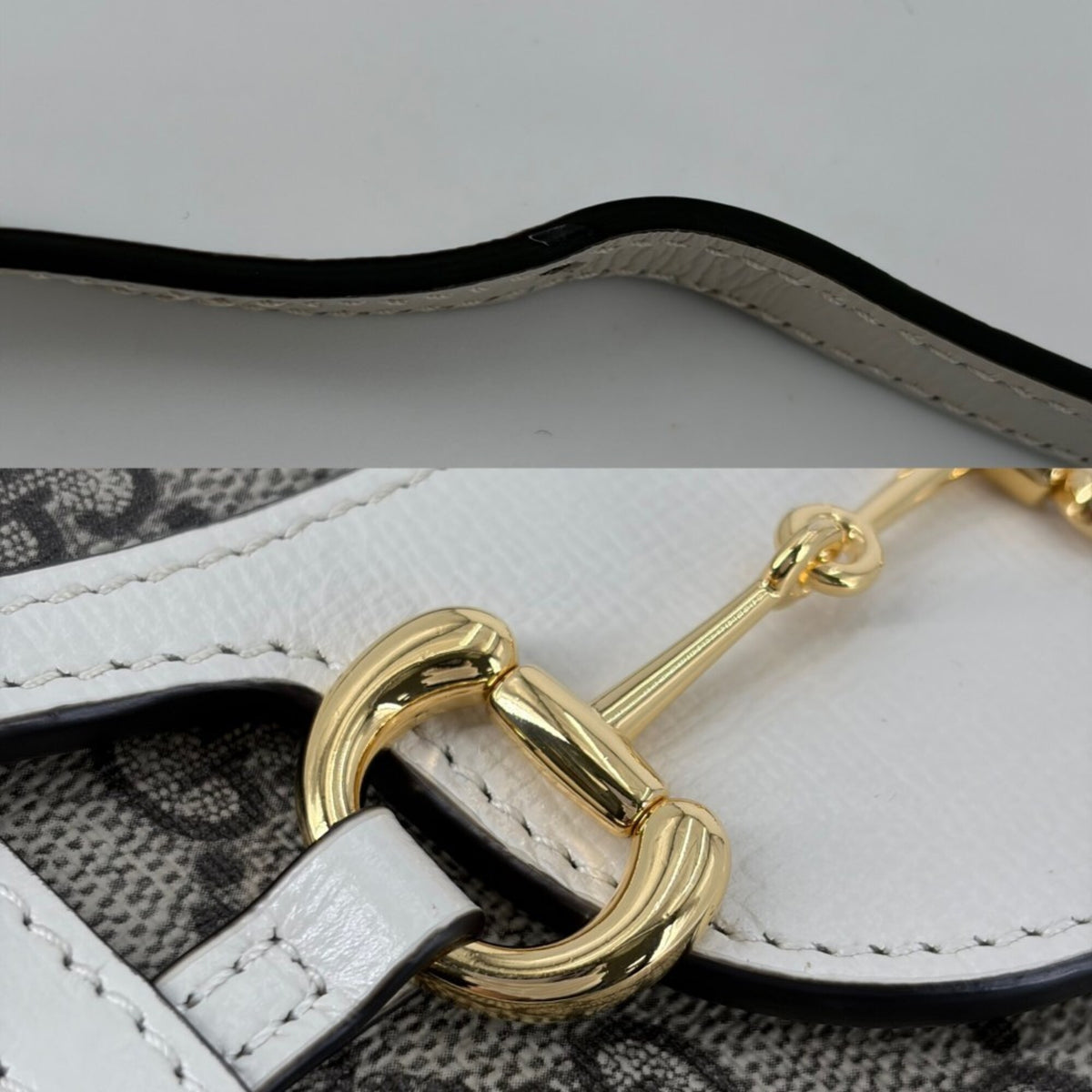 Gucci Beige White Gg Supreme Canvas Leather Pochette Shoulder Bag (Pre-Owned)