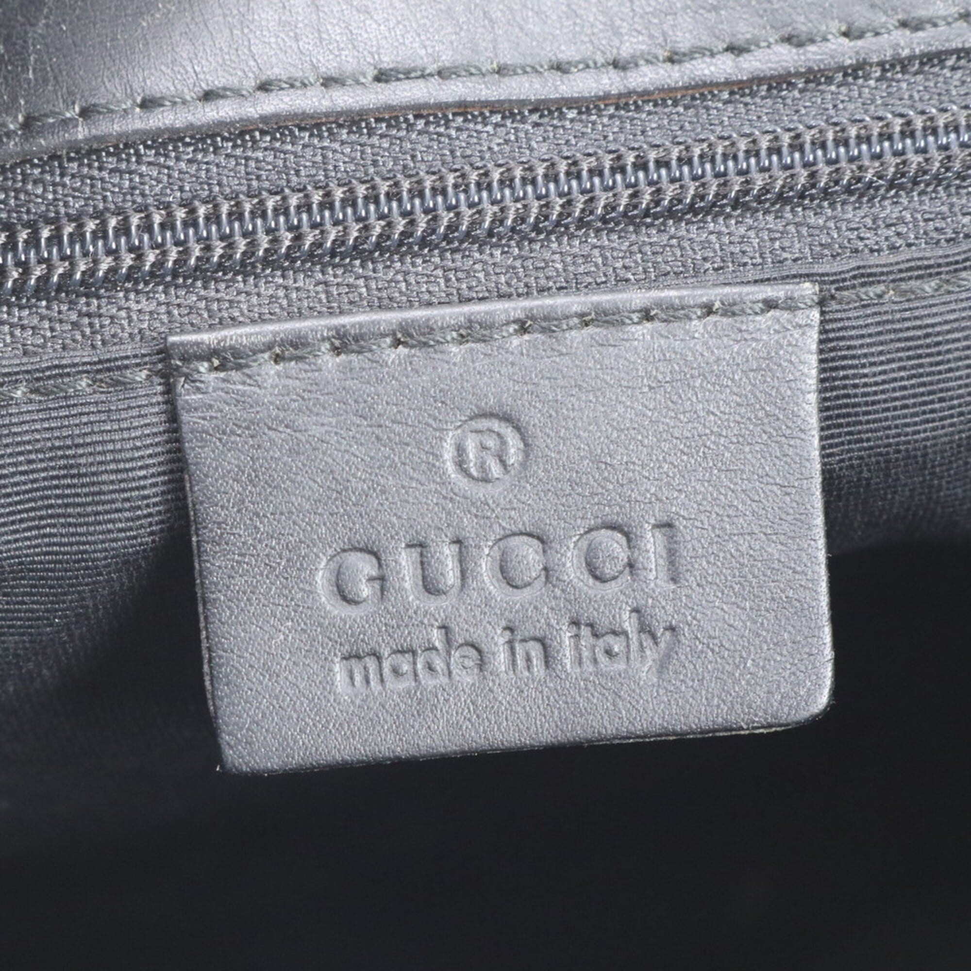 Gucci Gg Canvas Black Leather Canvas Shoulder Bag Tote Bag (Pre-Owned)